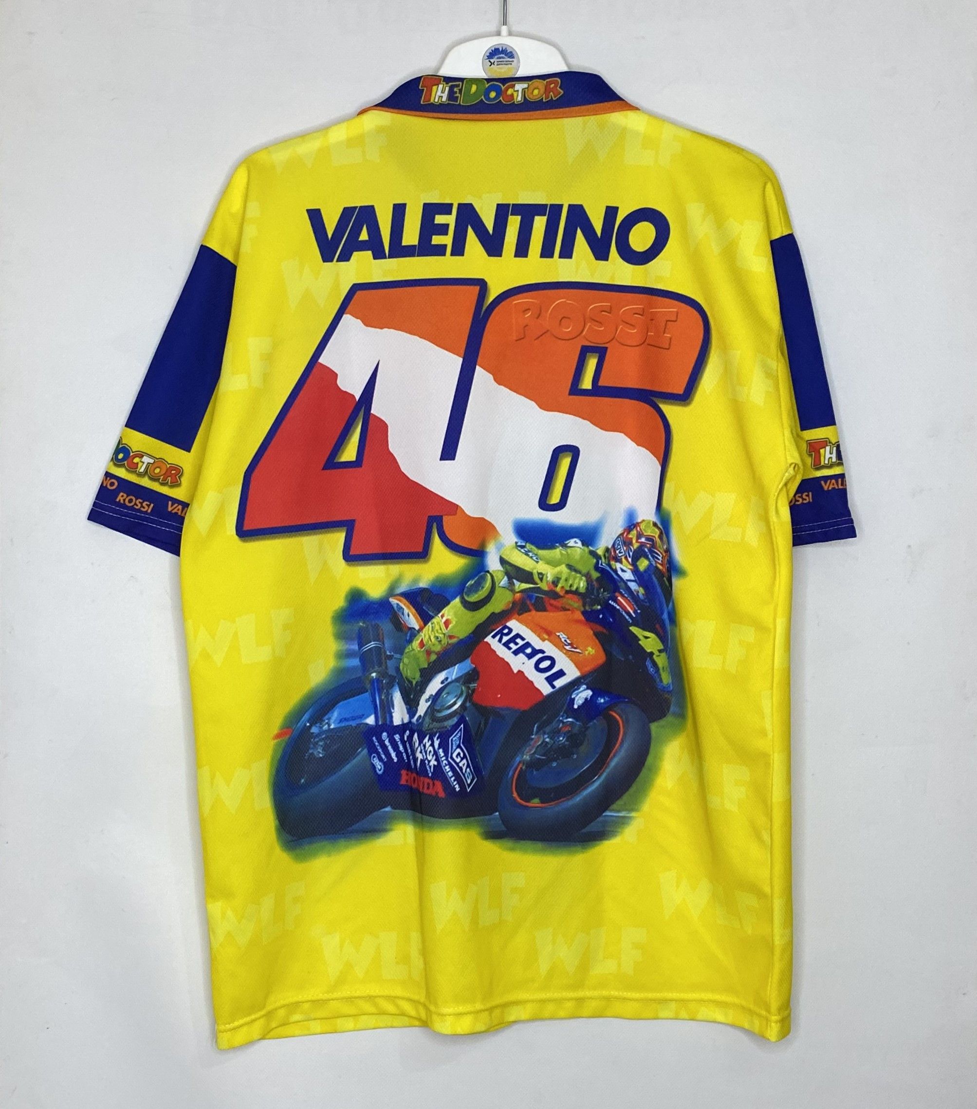 Vintage VALENTINO ROSSI DOCTOR GRAPHIC PRINT RACING SHIRT JERSEY Size US XXL / EU 58 / 5 - 2 Thumbnail