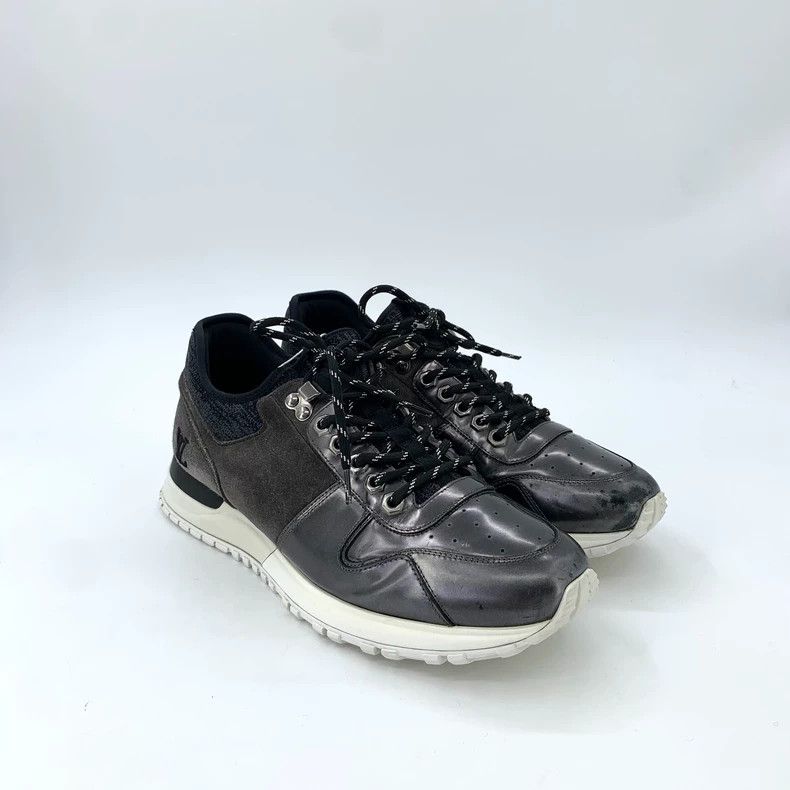 Louis Vuitton Louis Vuitton Black leather-paneled lace-up sneaker Size US 7.5 / EU 40-41 - 2 Thumbnail