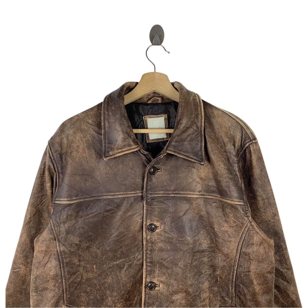Japanese Brand Vintage FIDATO Japanese Brand Casualwear Leather Coat Jacket Size US L / EU 52-54 / 3 - 4 Thumbnail