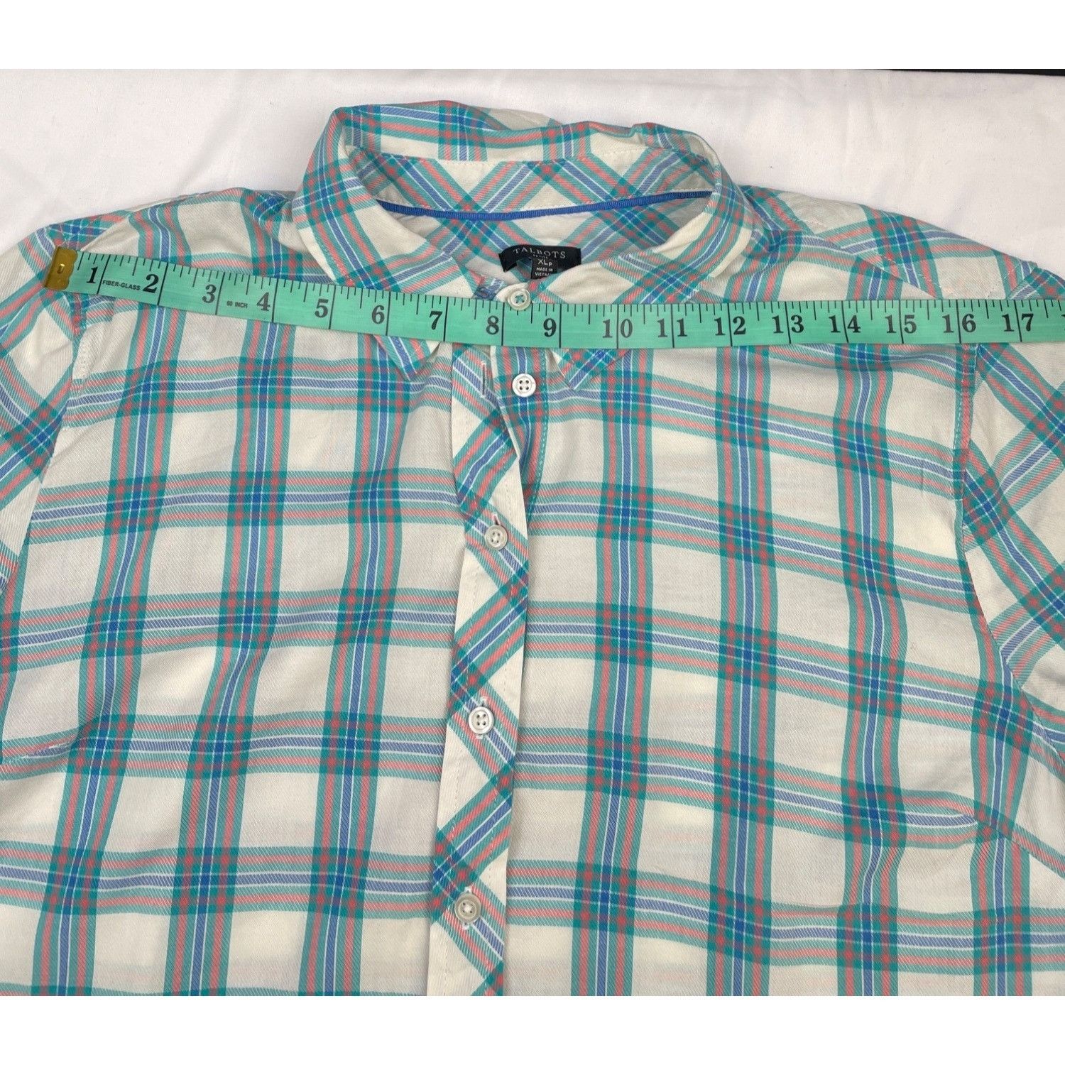 Talbots Talbots Women's Petite Multicolored Checkered Button up Shir Size XL / US 12-14 / IT 48-50 - 9 Thumbnail
