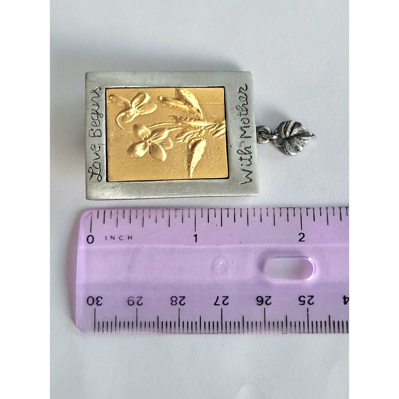 & Other Stories 1999 Marjolein Bastin "Love Begins With Mother" Brooch Size ONE SIZE - 4 Thumbnail
