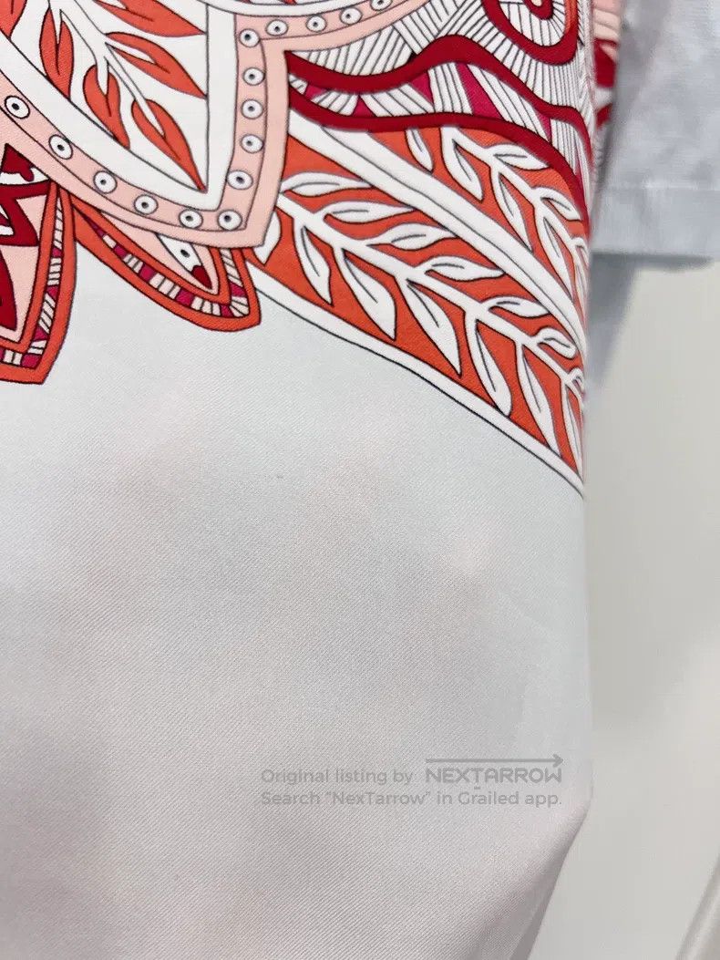 Hermes Hermes Blue Knit Silk Printed Mixed Short Sleeve T-Shirt Size S / US 4 / IT 40 - 3 Thumbnail