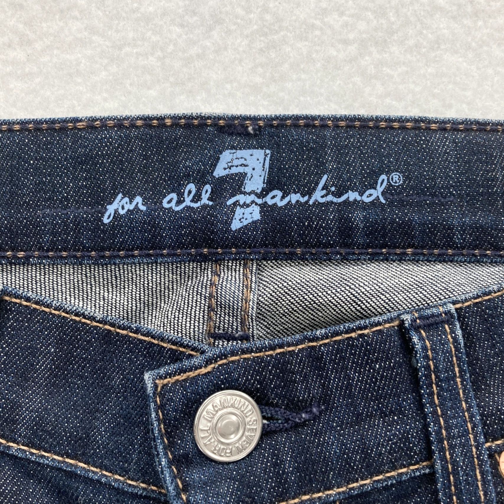 7 For All Mankind 7 For All Mankind Jeans Womens 28 Dark Wash Dojo Cropped Wide Leg Made USA Jeans Womens 28 Dark Wash Dojo Cropped Wide Leg - 7 For All Mankind Size 28" / US 6 / IT 42 - 5 Thumbnail