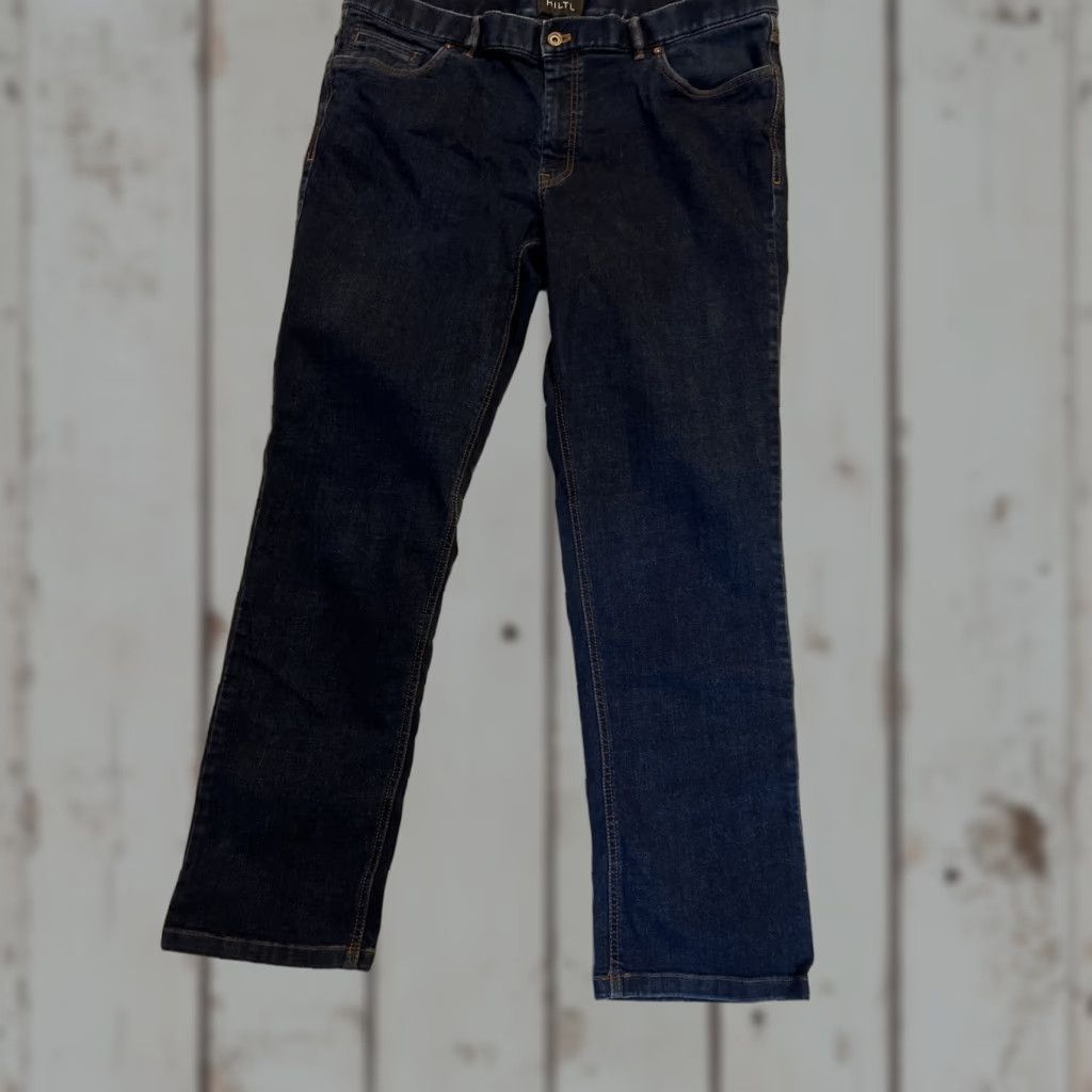 Vintage Hiltl Dude Jeans 40x33 Blue Dark Wash Straight Leg Mens Size US 40 / EU 56 - 1 Thumbnail