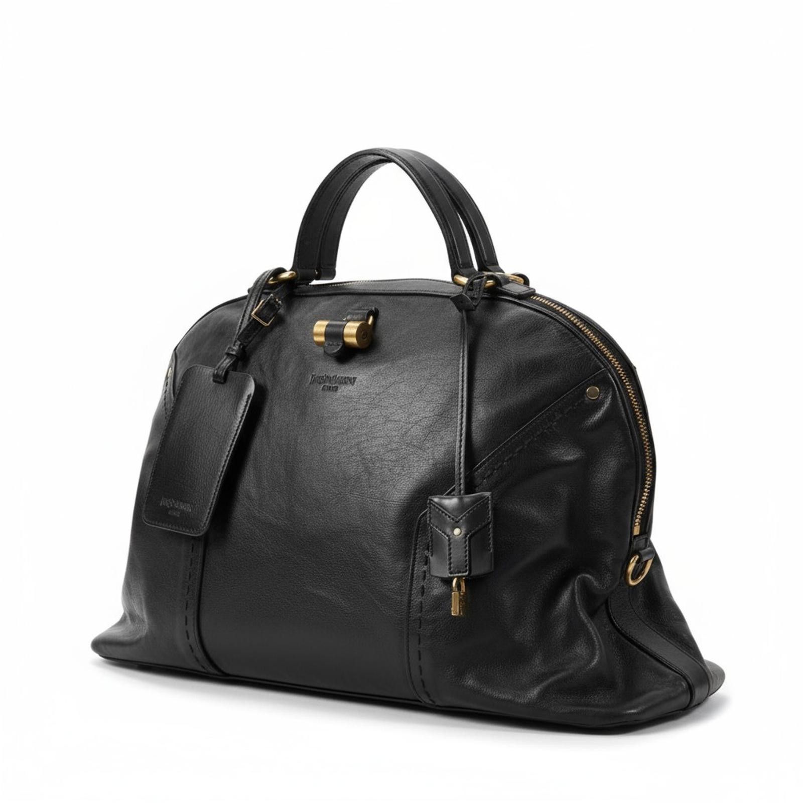 Yves Saint Laurent Yves Saint Laurent - Black Leather Handbag Size ONE SIZE - 1 Thumbnail