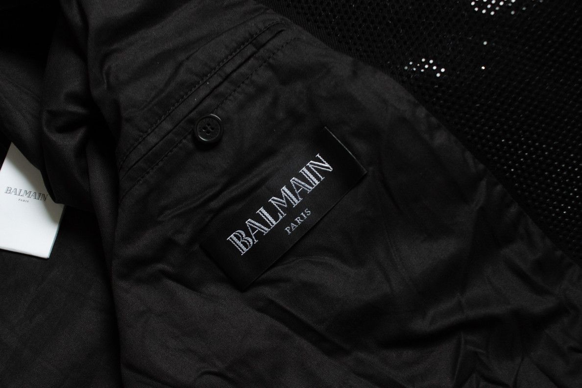 Balmain Balmain, striped rhinestone biker jacket Size US L / EU 52-54 / 3 - 6 Thumbnail