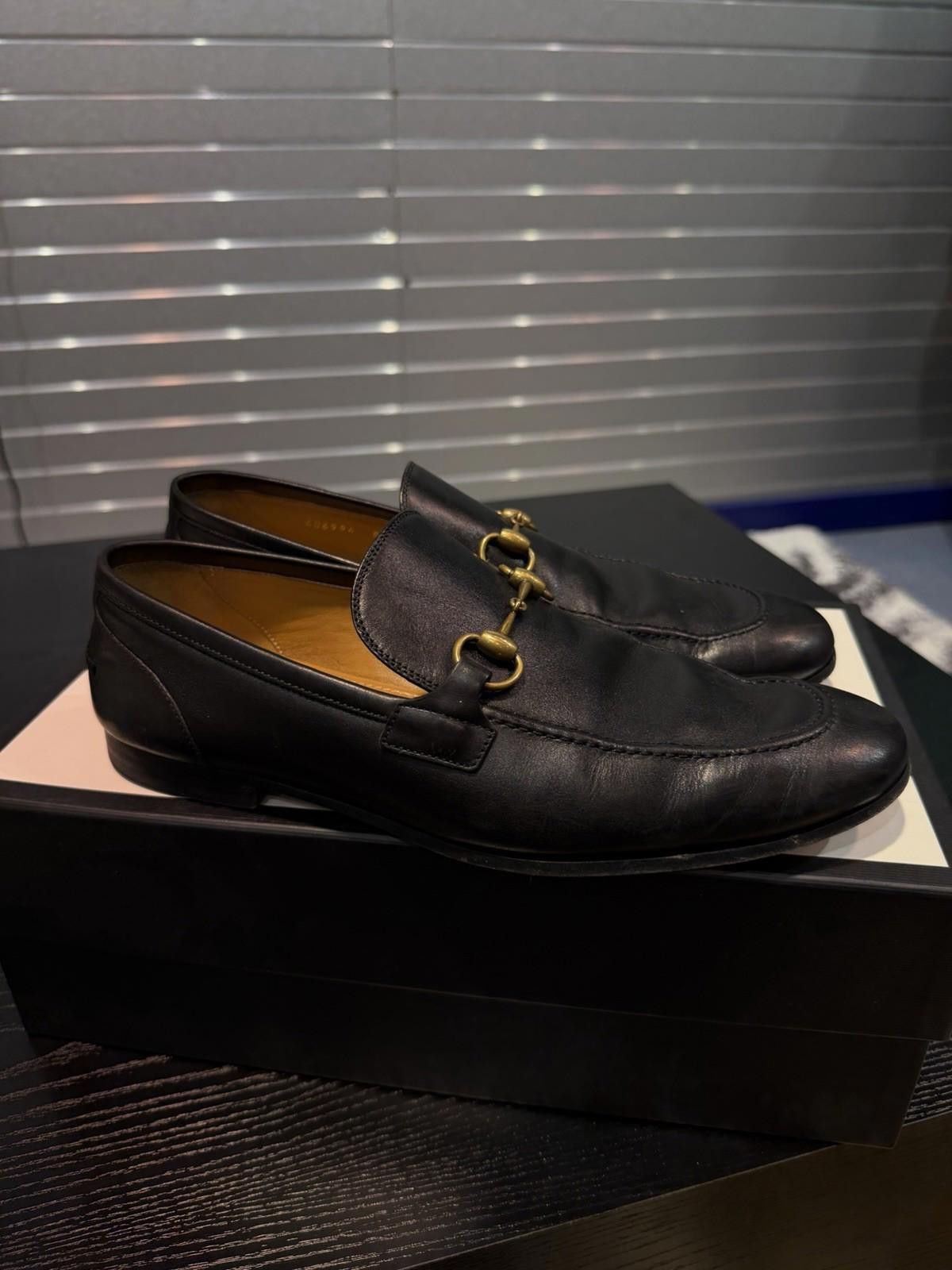 Gucci Men’s Gucci Black Horsebit Loafers Size 8.5G/9US $950 Retail Size US 9 / EU 42 - 2 Thumbnail