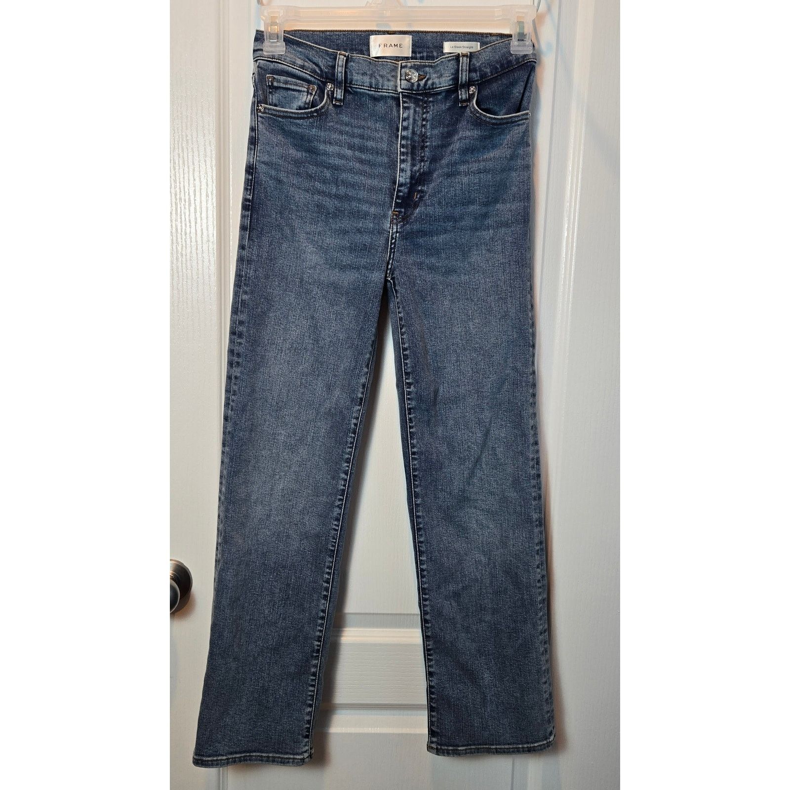 Frame Frame Le Sleek Straight jeans sz 27 high rise Size 27" / US 4 / IT 40 - 1 Thumbnail