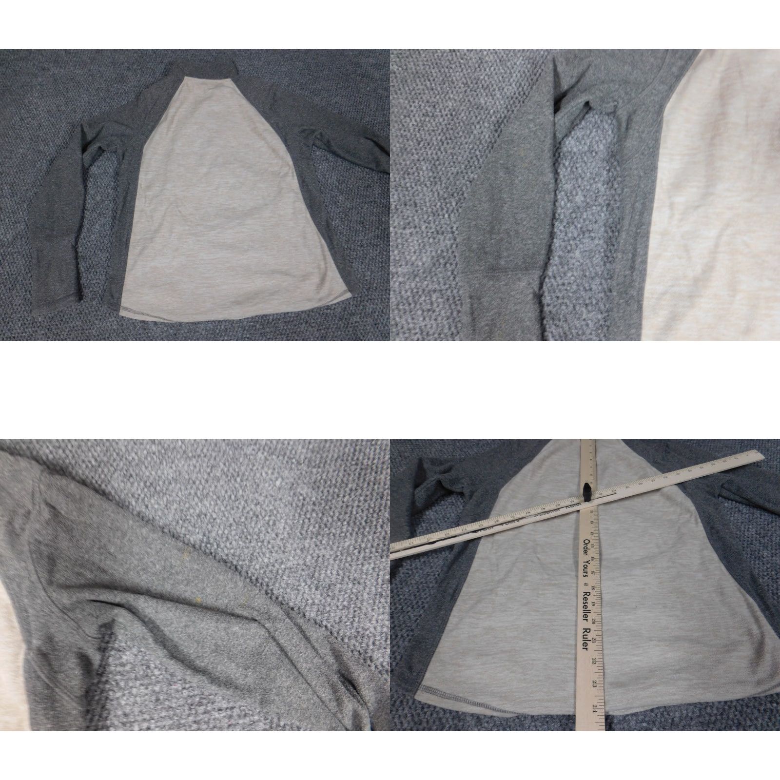 Vintage St.Johns Bay Womens Sweater PS Petites Gray Pullover Mock Neck Knit Cotton Tight-Knit Long Sleeve Fully Breathable Stretch Size S / US 4 / IT 40 - 9 Thumbnail