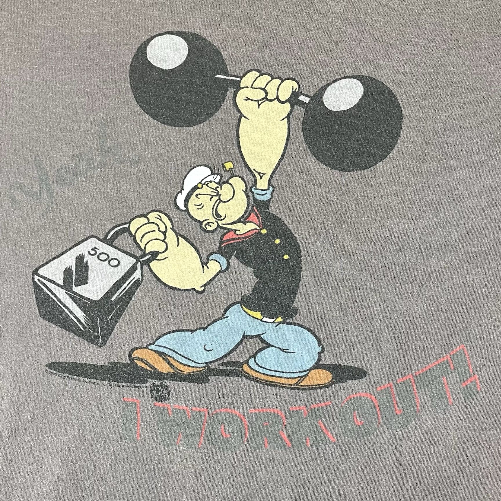 Vintage Popeye The Sailor Man Men T-Shirt XL Gray Crew Neck Short Sleeve Logo 2000s Cartoon Humor Size US XL / EU 56 / 4 - 3 Thumbnail