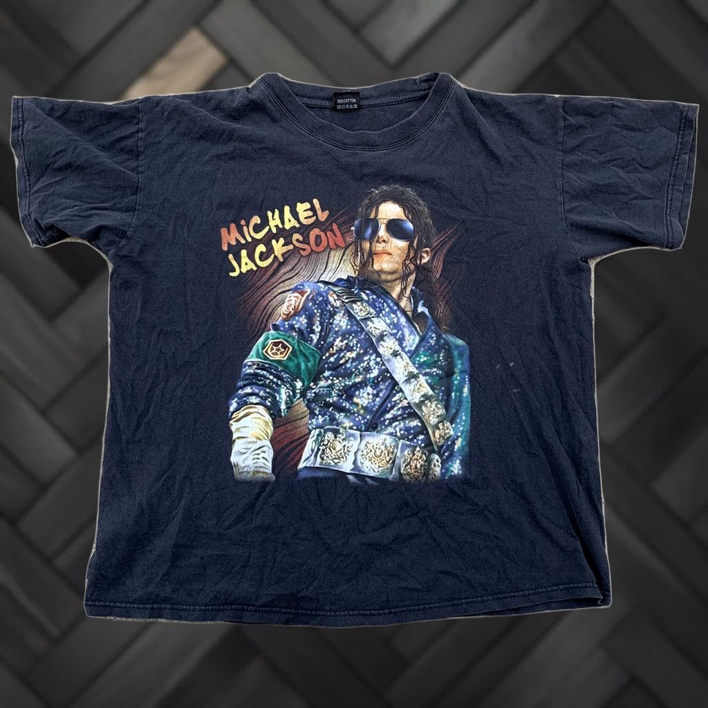 Vintage VINTAGE Michael Jackson T Shirt 2XL Black Cotton Graphic Print See Pics Mens 90s King Of Pop Concert Retro JS Roman Ticiam XXL Size US XXL / EU 58 / 5 - 1 Thumbnail