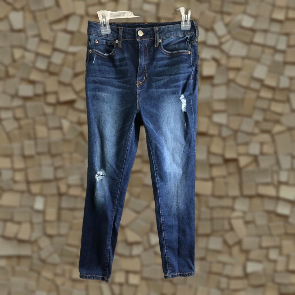 Vintage VINTAGE Aeropostale Womens Size 8 Mid Rise Skinny Medium Wash Blue Denim Jeans Size 30" / US 8 / IT 44 - 1 Thumbnail