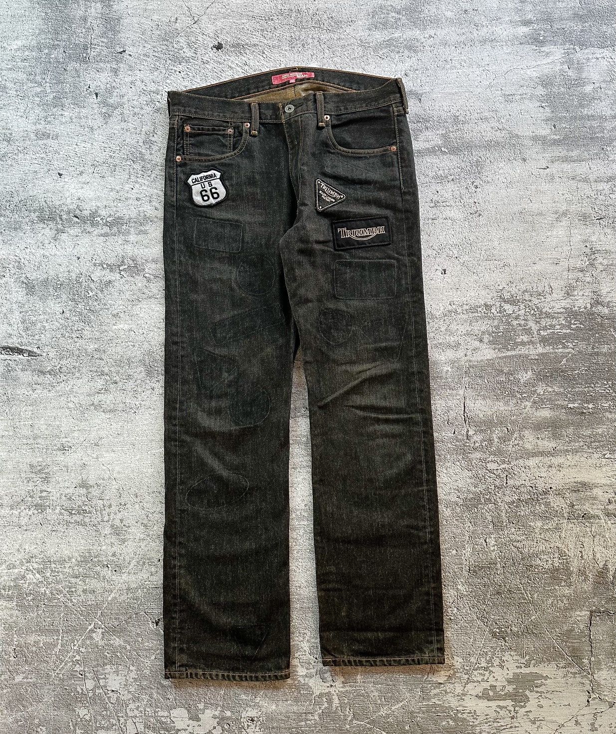 Comme des Garcons Junya Watanabe AD2002 “Triumph” Patch Denim Size US 33 - 1 Thumbnail