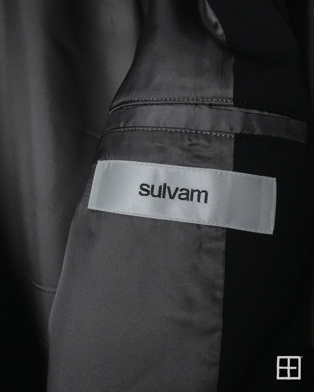 Sulvam Sulvam Asymmetric Cut Lapel Coat (SO-C01-100) Size US L / EU 52-54 / 3 - 3 Thumbnail