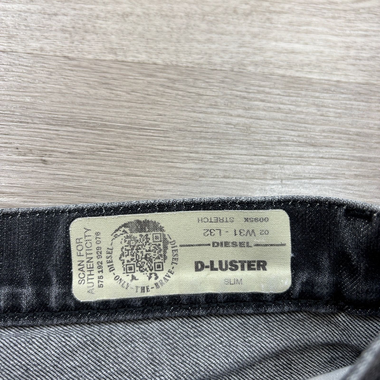 Diesel Diesel D-Luster Slim Jeans Men's 31x27 Slim Stretch Black Size US 31 - 5 Thumbnail