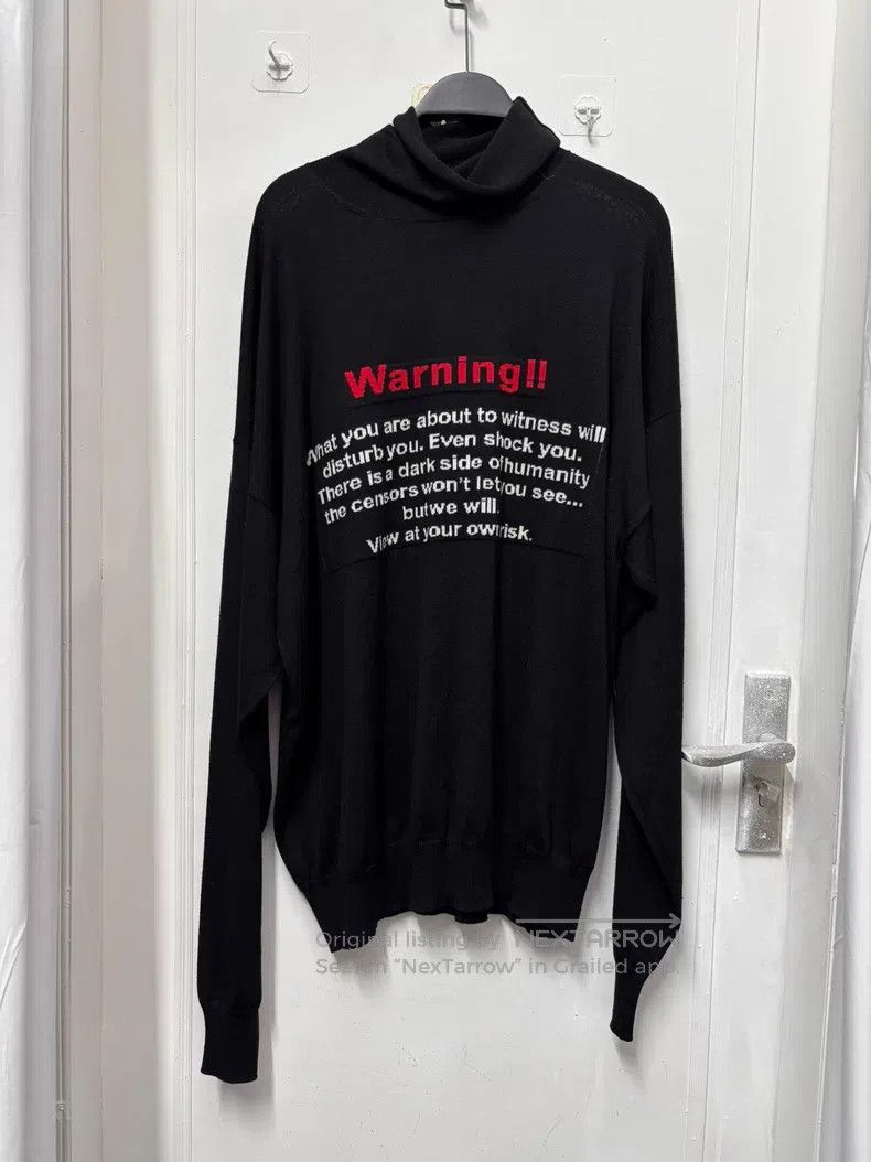 Vetements VETEMENTS Wool Knit High-Neck Long Sleeve Black Size US M / EU 48-50 / 2 - 1 Thumbnail