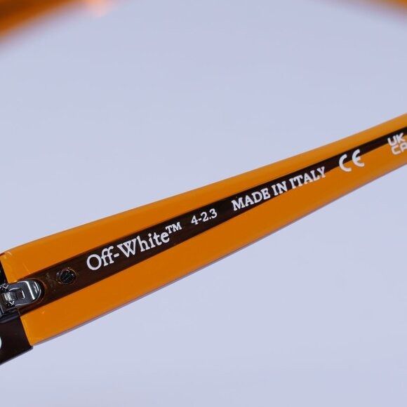Off-White Off-White OERI103 BIG WHARF 7720 Sunglasses Gunmetal/Orange Size ONE SIZE - 7 Thumbnail