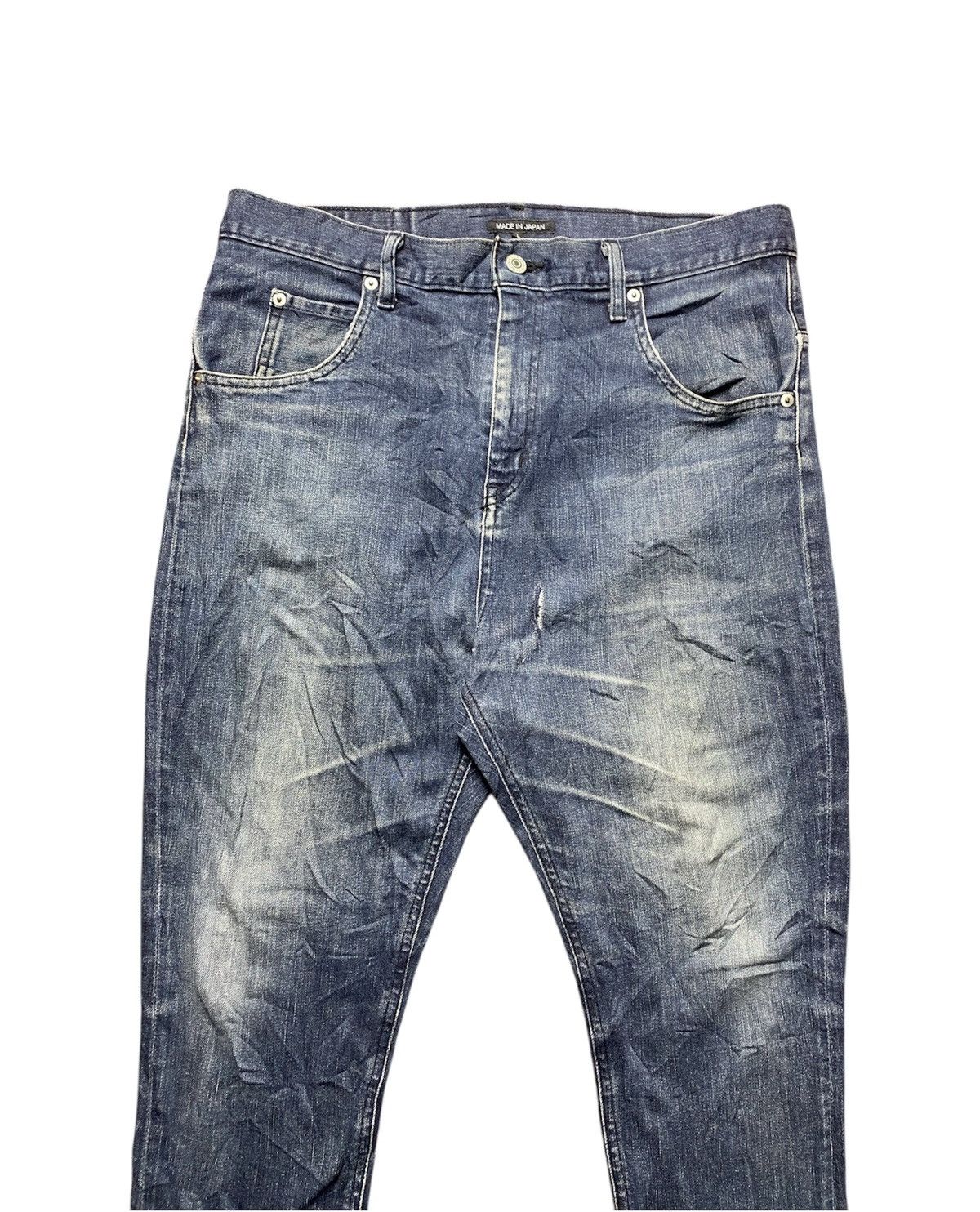 Beams Plus × Hysteric Glamour × Japanese Brand Vintage Beams Co Ltd Faded Distress Skinny Jeans Size US 32 / EU 48 - 3 Thumbnail