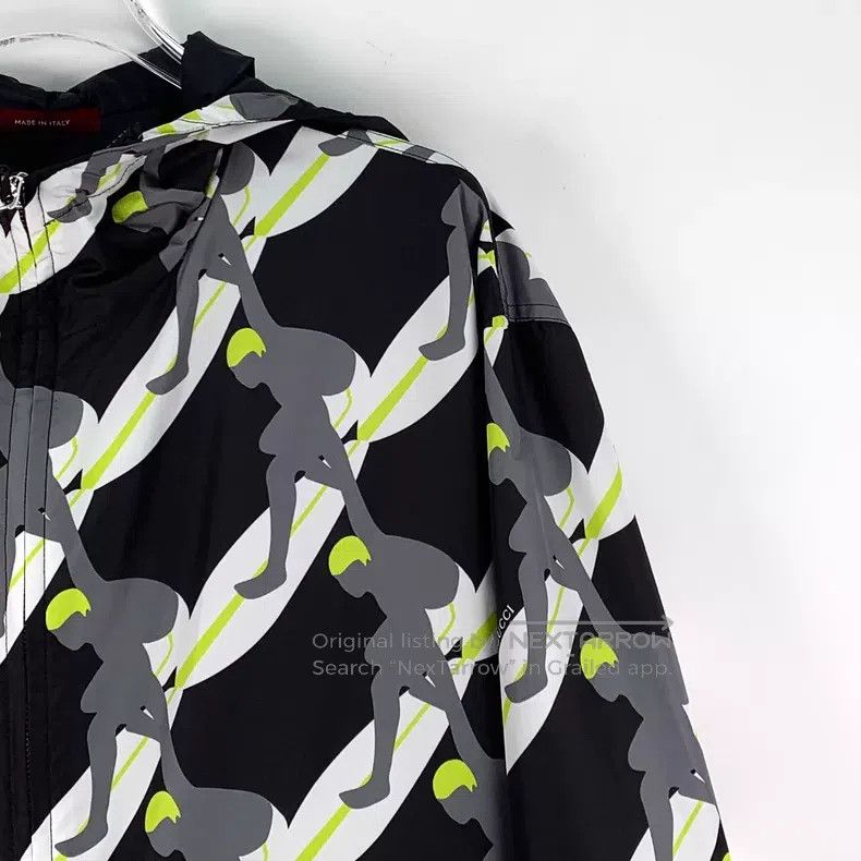 Gucci Gucci Black surfing skateboard full-print hooded zipper lo Size US M / EU 48-50 / 2 - 3 Thumbnail