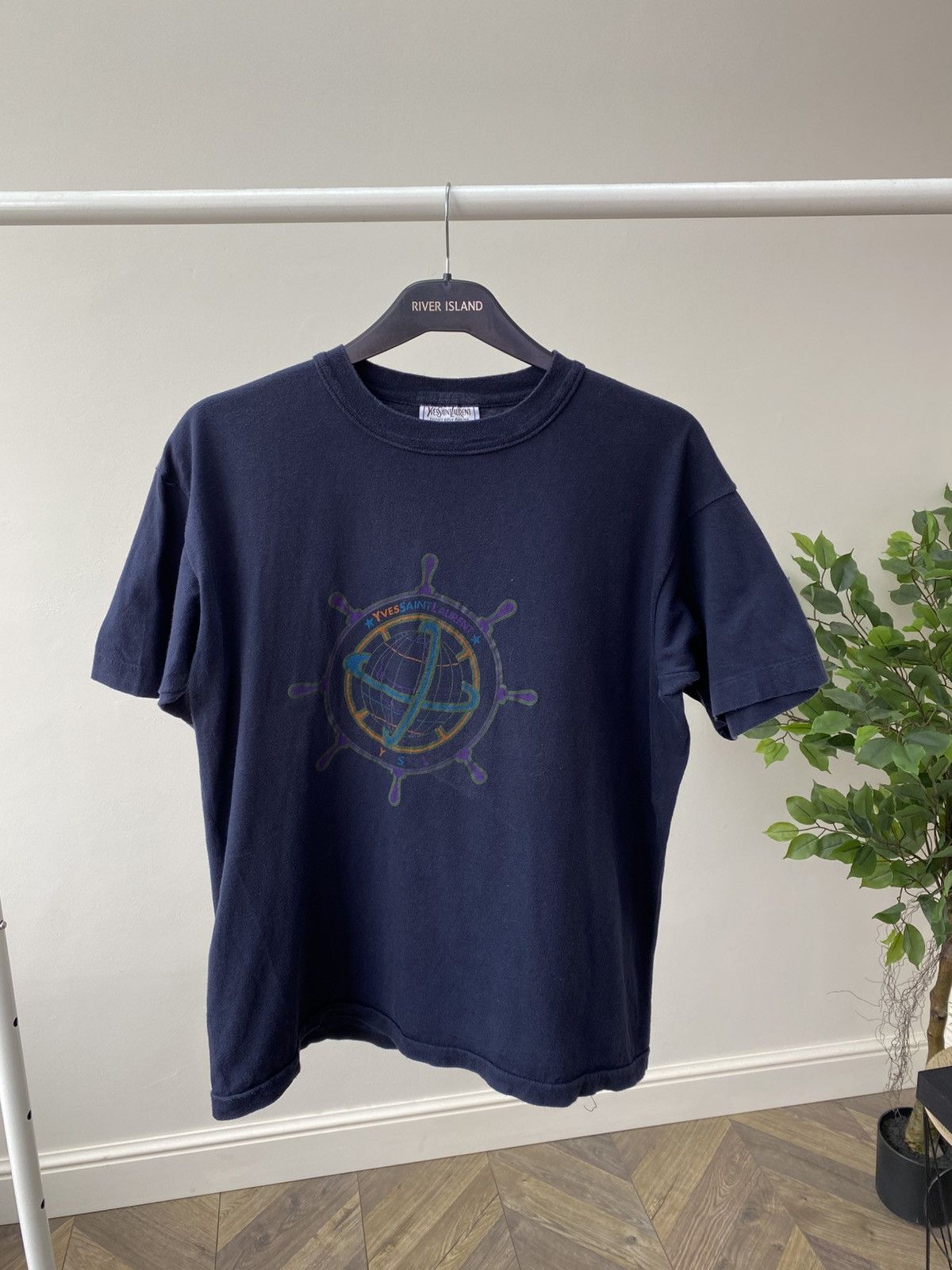 Designer × Vintage × Yves Saint Laurent Vintage Yves Saint Laurent Logo Print 90s T-Shirt Size US M / EU 48-50 / 2 - 2 Thumbnail
