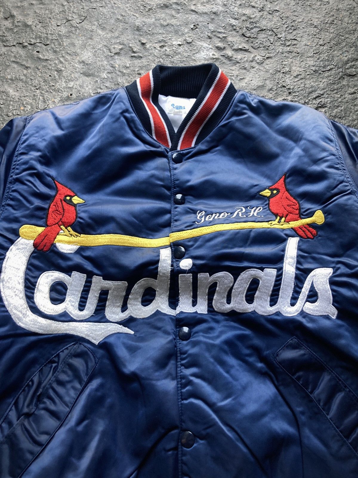 Vintage Vintage 80s St. Louis Cardinals Satin Bomber Jacket Size S / US 4 / IT 40 - 5 Thumbnail