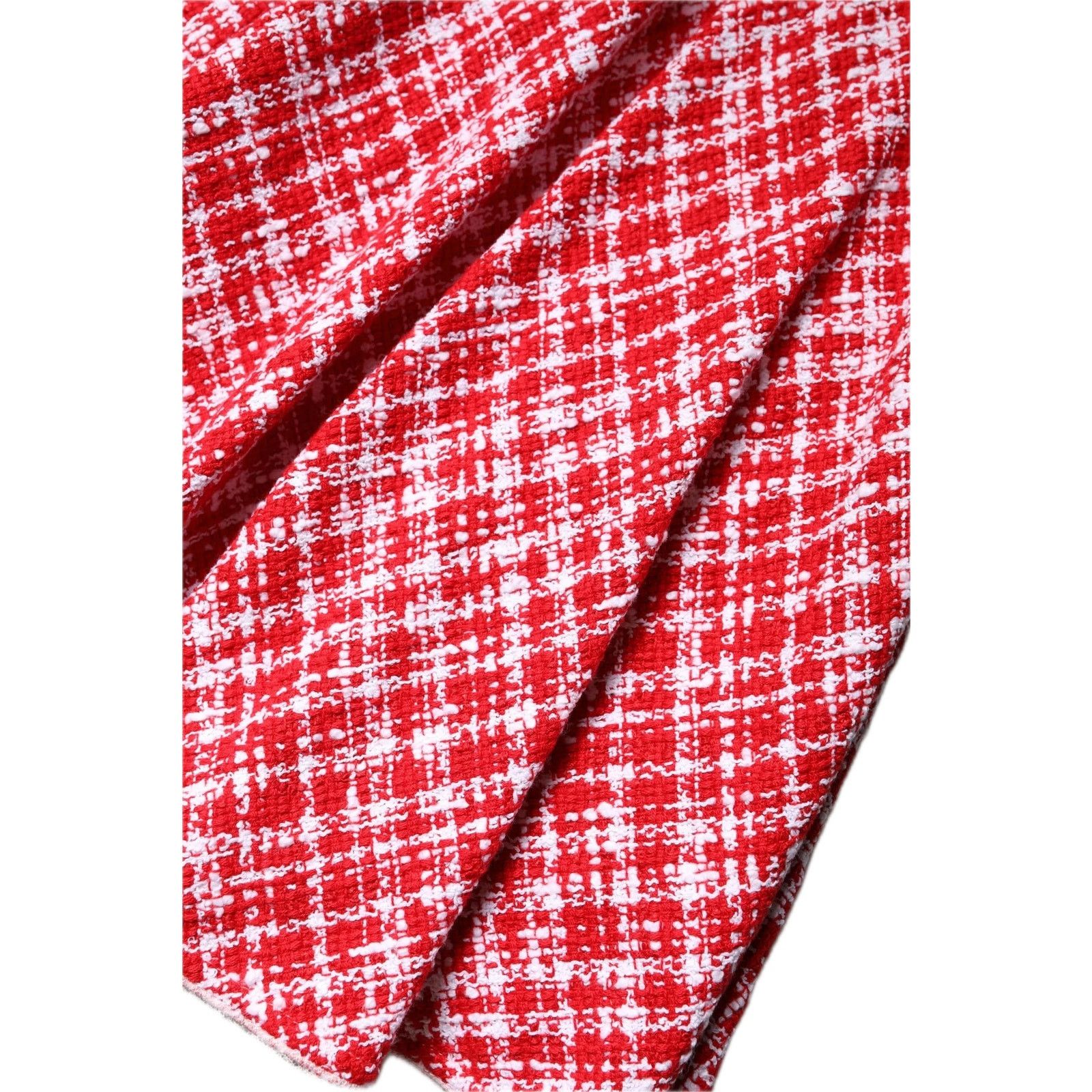 Dolce & Gabbana Dolce & Gabbana Red White Tweed Circle Mini Skirt IT 40 US Size 27" / US 4 / IT 40 - 10 Thumbnail