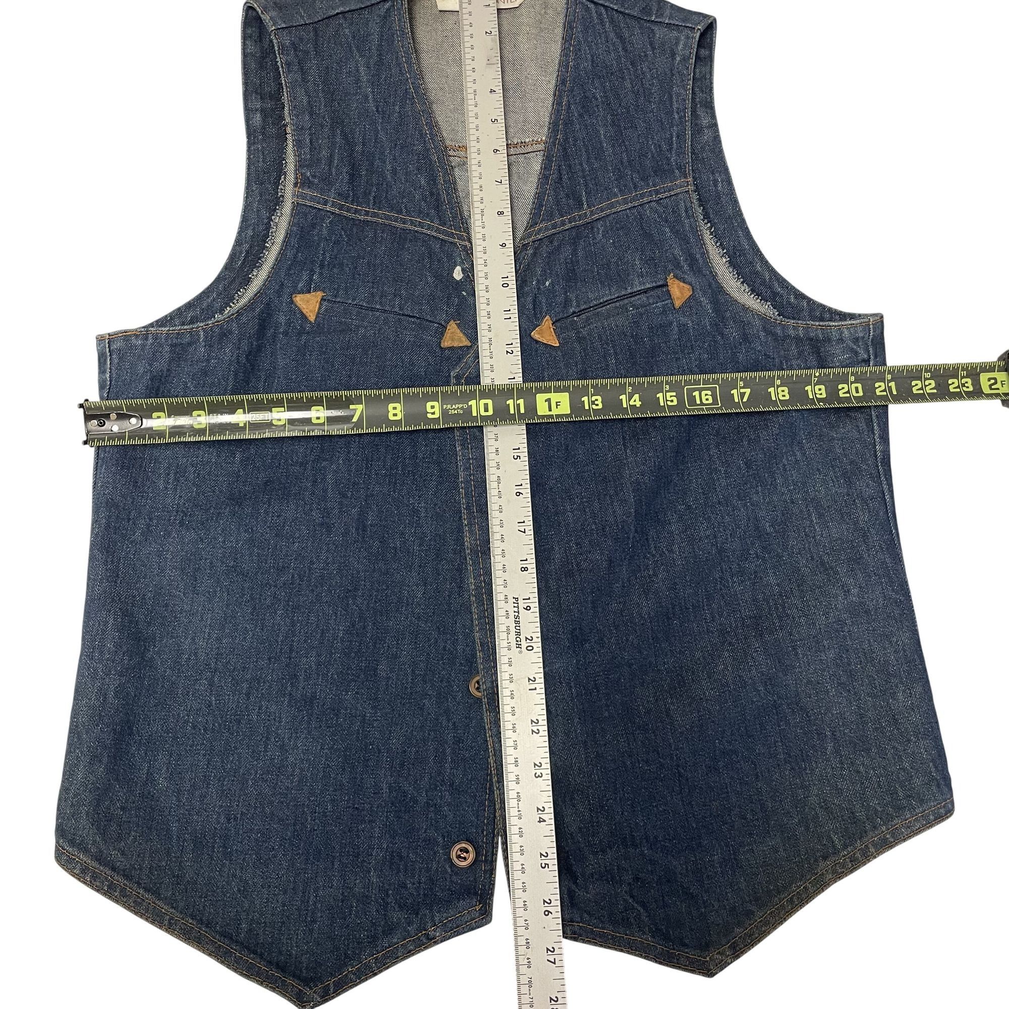 Other Vtg David Hunter Blue Jean Btn Up RODEO Waistcoat Vest Size US L / EU 52-54 / 3 - 8 Thumbnail
