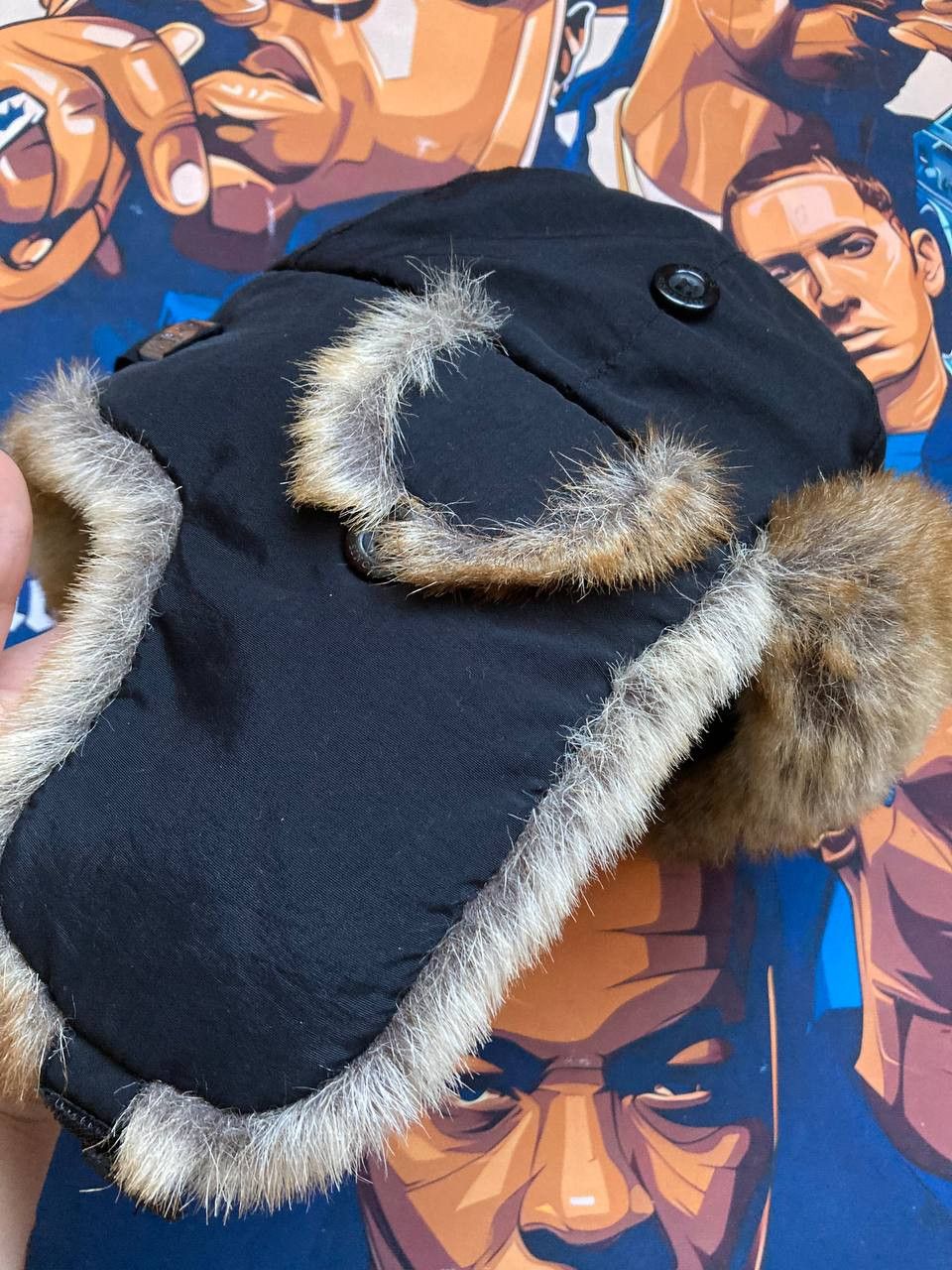 Japanese Brand × Vintage Y2K Faux Fur Ushanka Vintage Fuzzy Warm Trapper Hat Rare Size ONE SIZE - 4 Thumbnail