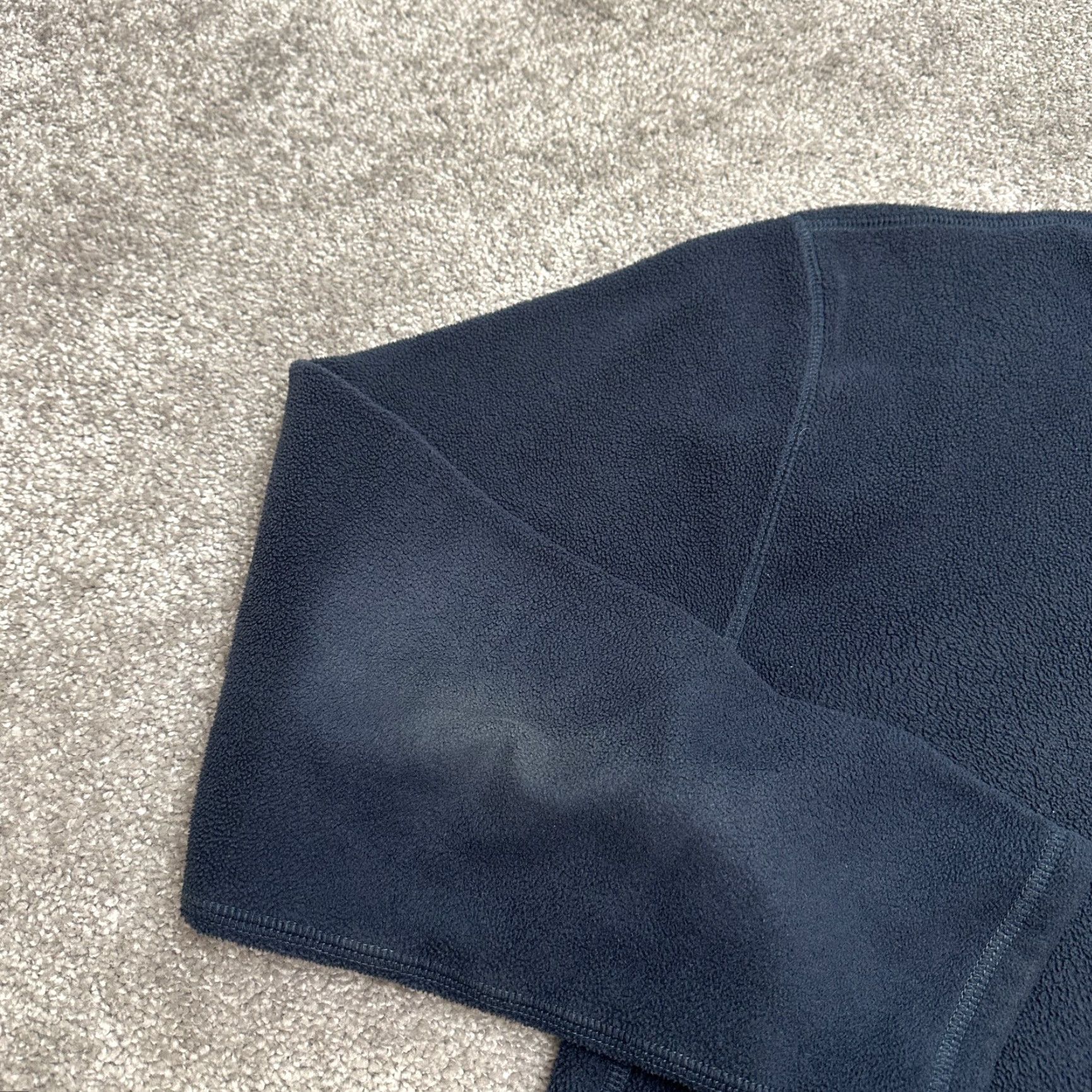 Old Navy Old Navy Fleece Jacket Large 1/2 Zip Mock Neck Navy Blue Hiking Outdoor Mens Size L / US 10 / IT 46 - 5 Thumbnail