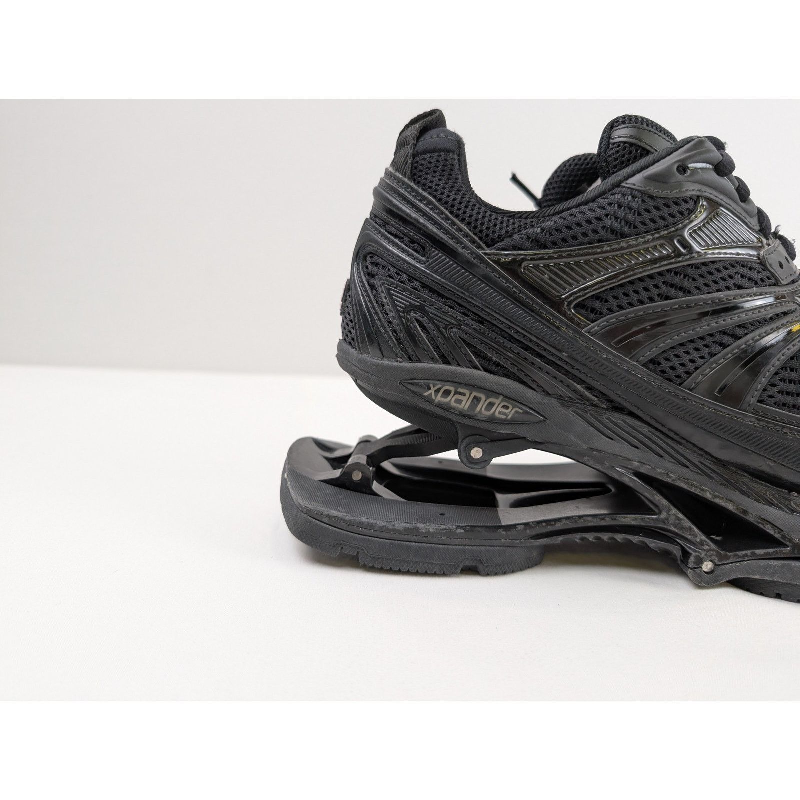 Balenciaga o1rshd1 Mesh Rubber Single X-Pander Sneakers in Black Size US 12 / EU 45 - 3 Thumbnail