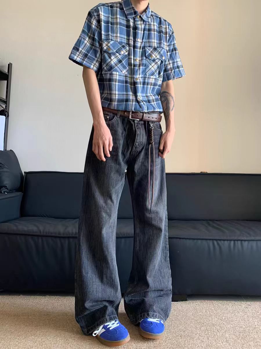 Japanese Brand × Jean Straight high street micro flare jeans Size US 34 / EU 50 - 1 Thumbnail