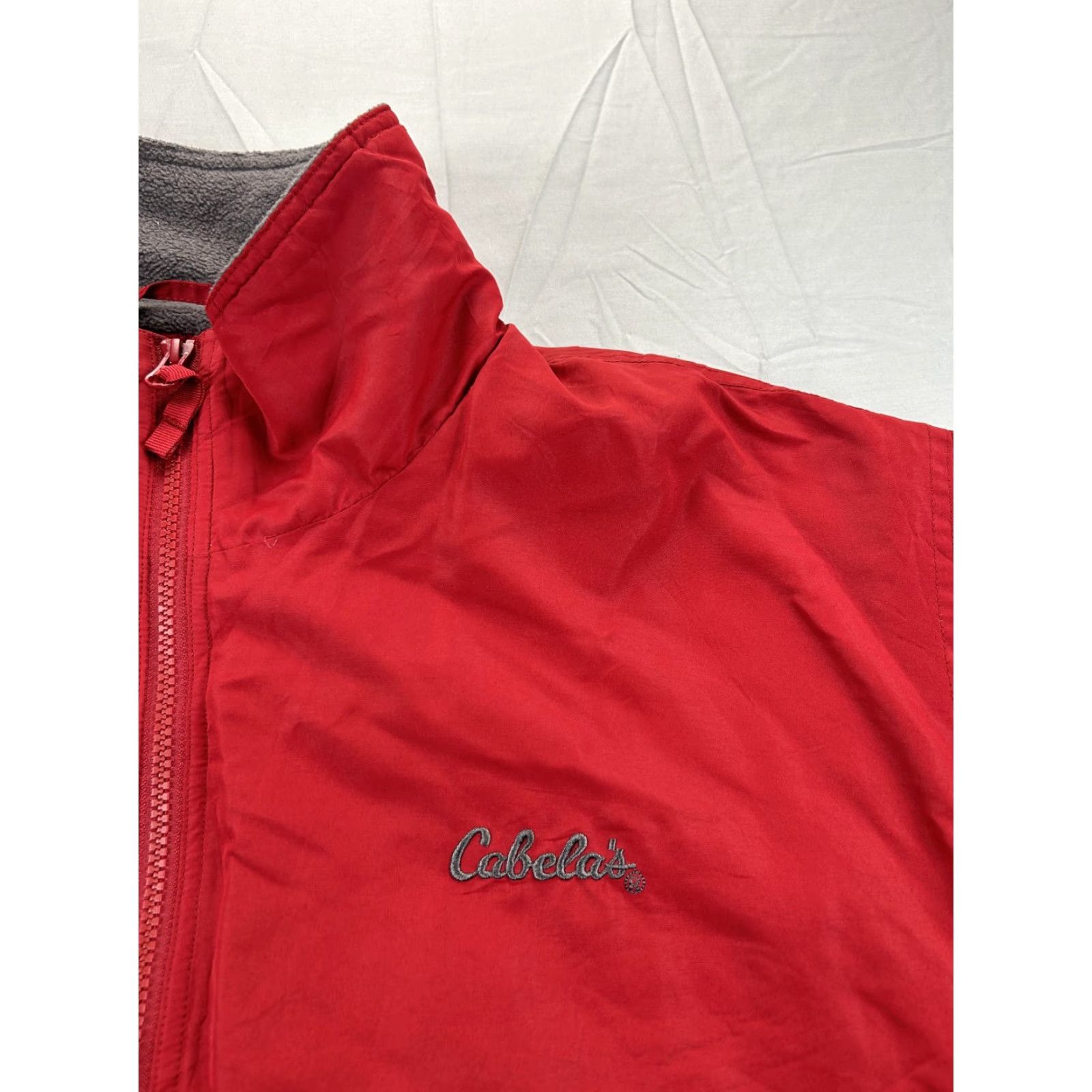 Vintage Cabela's Jacket Mens XL Bomber Red Fleece Lined Insulated Windbreaker Full Zip Outdoor Casual Size US XL / EU 56 / 4 - 4 Thumbnail
