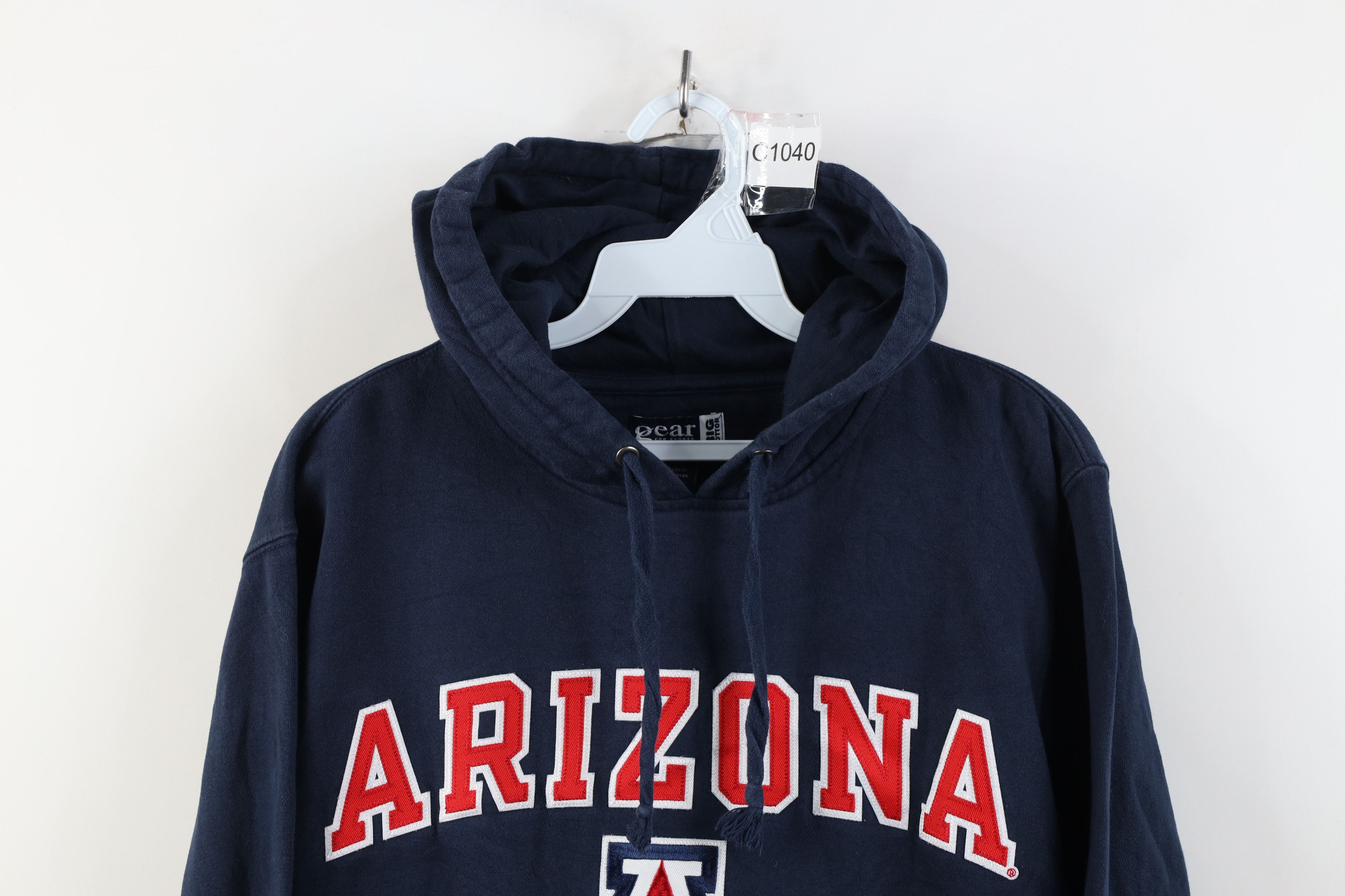 Vintage Vintage 90s Y2K Spell Out University of Arizona Hoodie Blue Size XS / US 0-2 / IT 36-38 - 2 Thumbnail