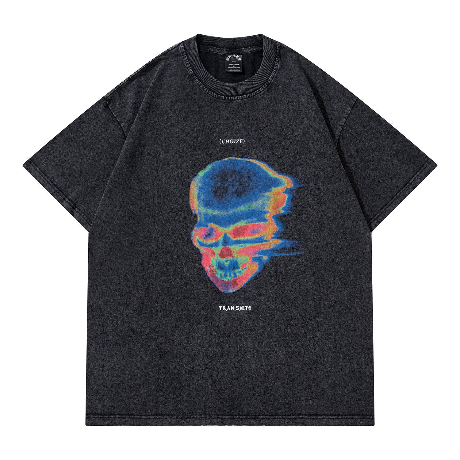 Vintage Men's Washed Distressed Loose Skull Print T-Shirt Size US M / EU 48-50 / 2 - 1 Thumbnail