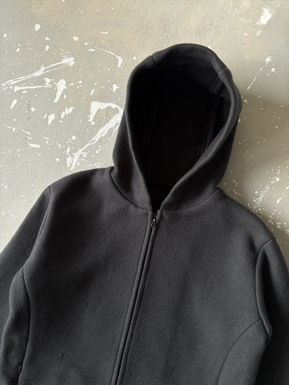 RIPVANWINKLE RIPVANWRINKLE Wool Dark Grey Zip-up Hoodie Sweatshirt Size US S / EU 44-46 / 1 - 2 Thumbnail