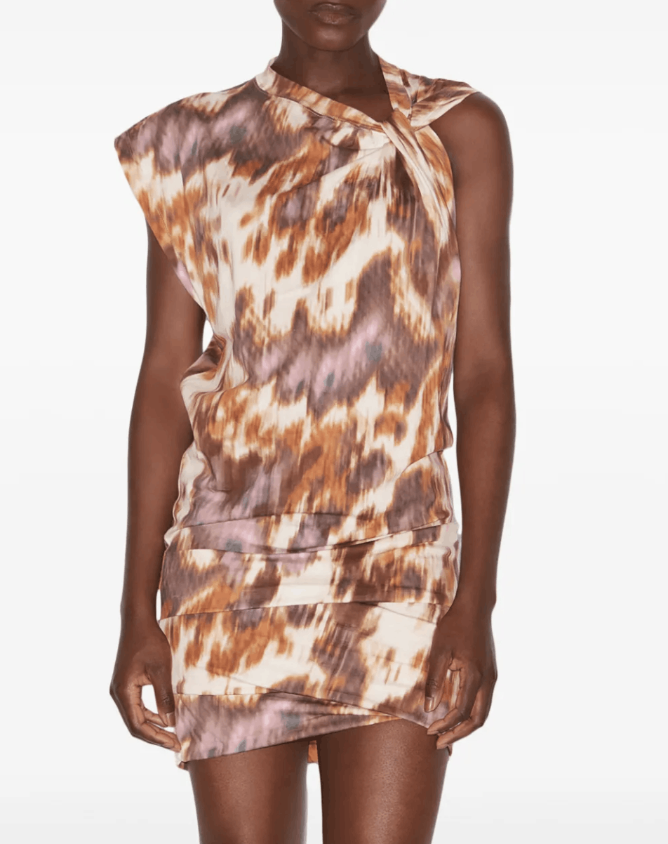 Isabel Marant Etoile Off-white & tan leany minidress Size XL / US 12-14 / IT 48-50 - 1 Thumbnail