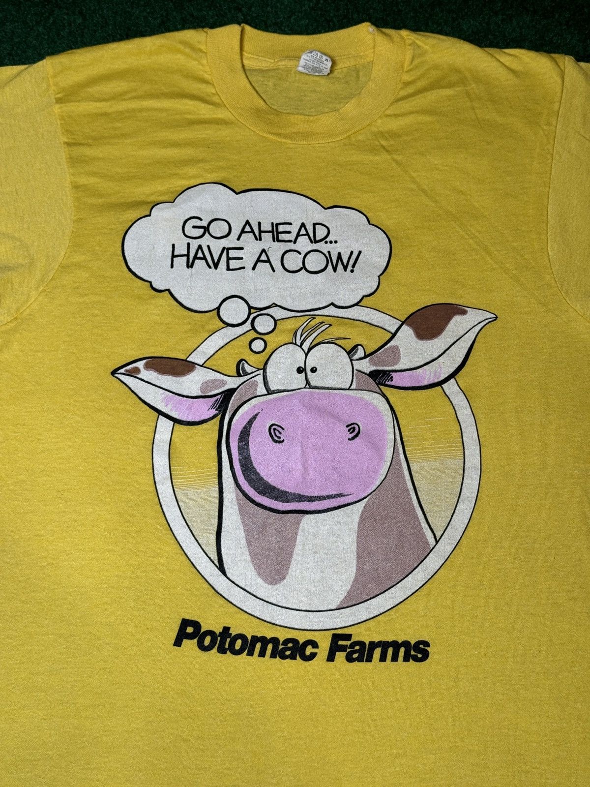 Vintage Vintage 80s Potomac Farms Funny Have A Cow T Shirt Size US S / EU 44-46 / 1 - 2 Thumbnail
