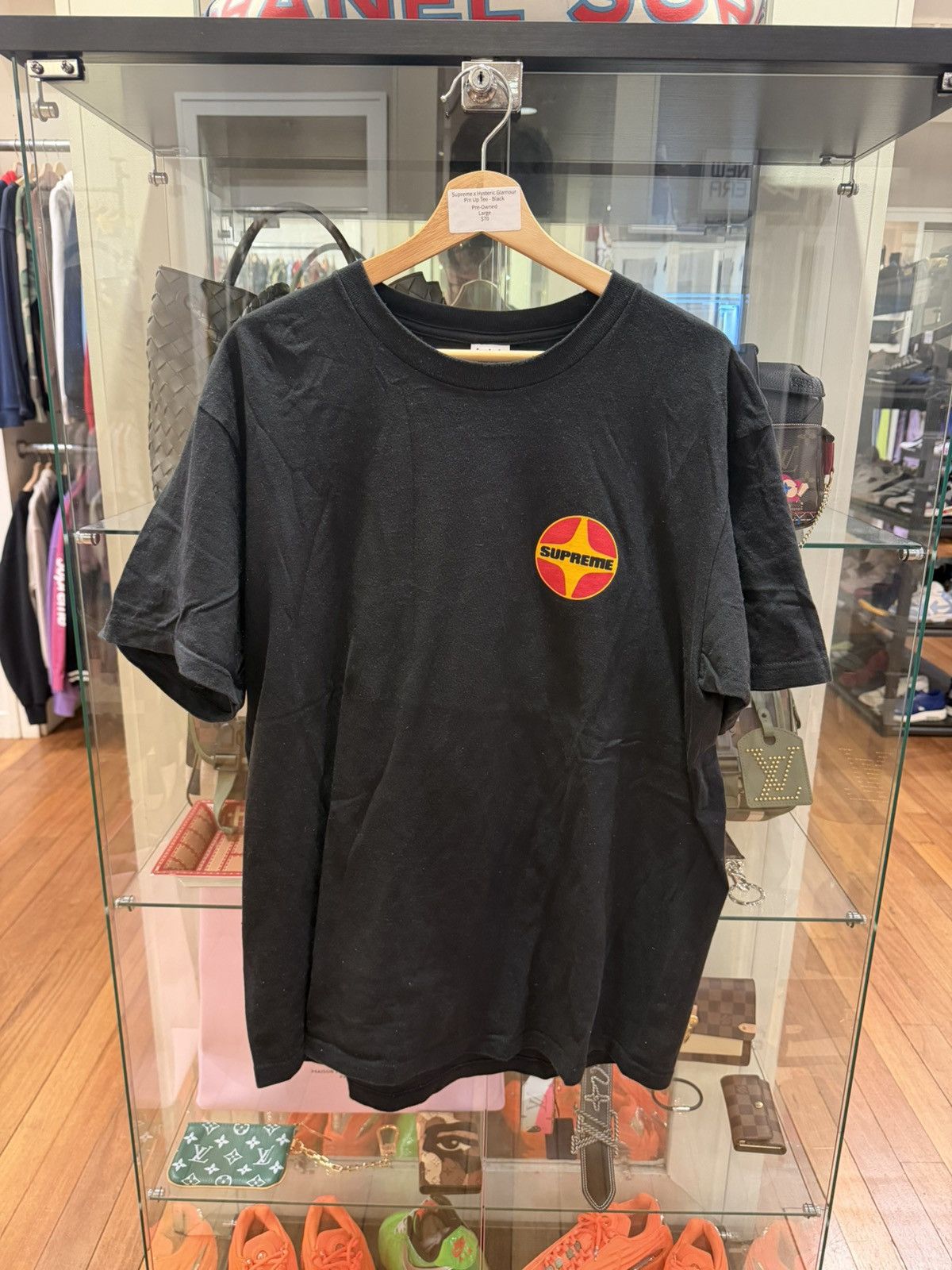 Hysteric Glamour × Supreme Supreme x Hysteric Glamour Pin Up Tee - Black Size US L / EU 52-54 / 3 - 1 Thumbnail