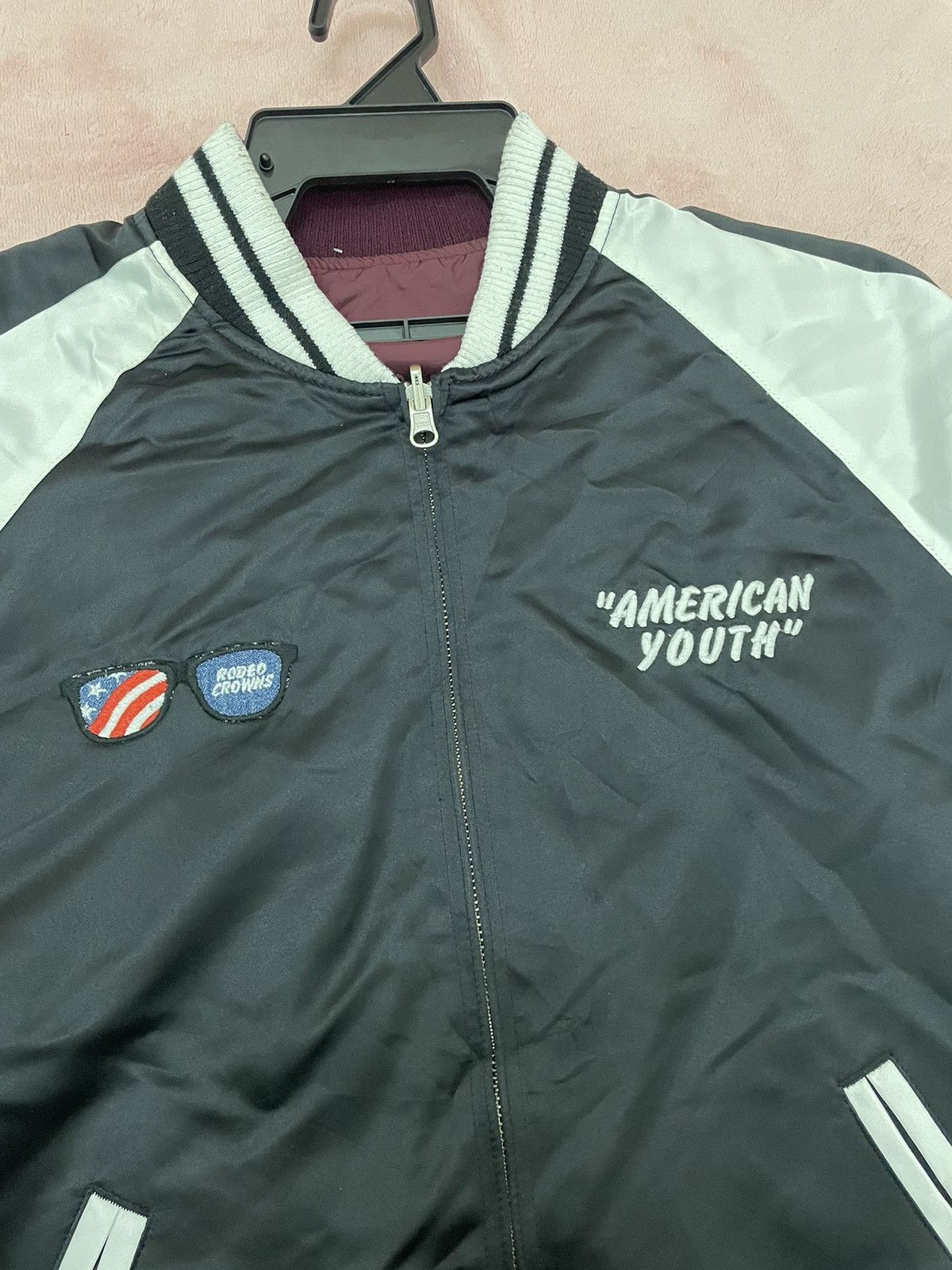 Japanese Brand RODEO CROWN VARSITY REVERSIBLE SUKAJAN JACKET Size US M / EU 48-50 / 2 - 4 Thumbnail