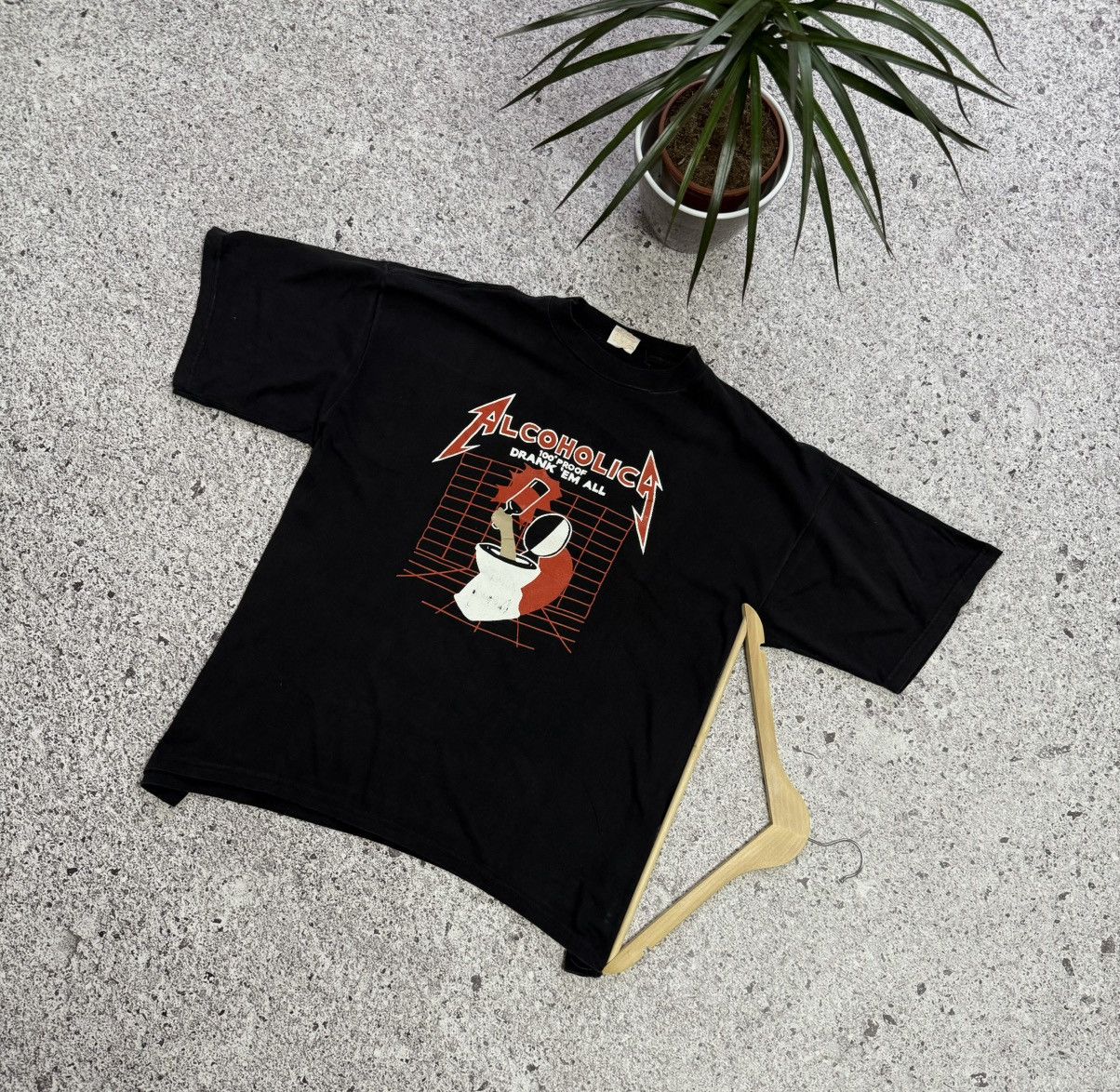 Band Tees × Vintage Vintage 1990’s Metallica Alcoholica Drank ‘em All T-Shirt Size US XL / EU 56 / 4 - 1 Thumbnail