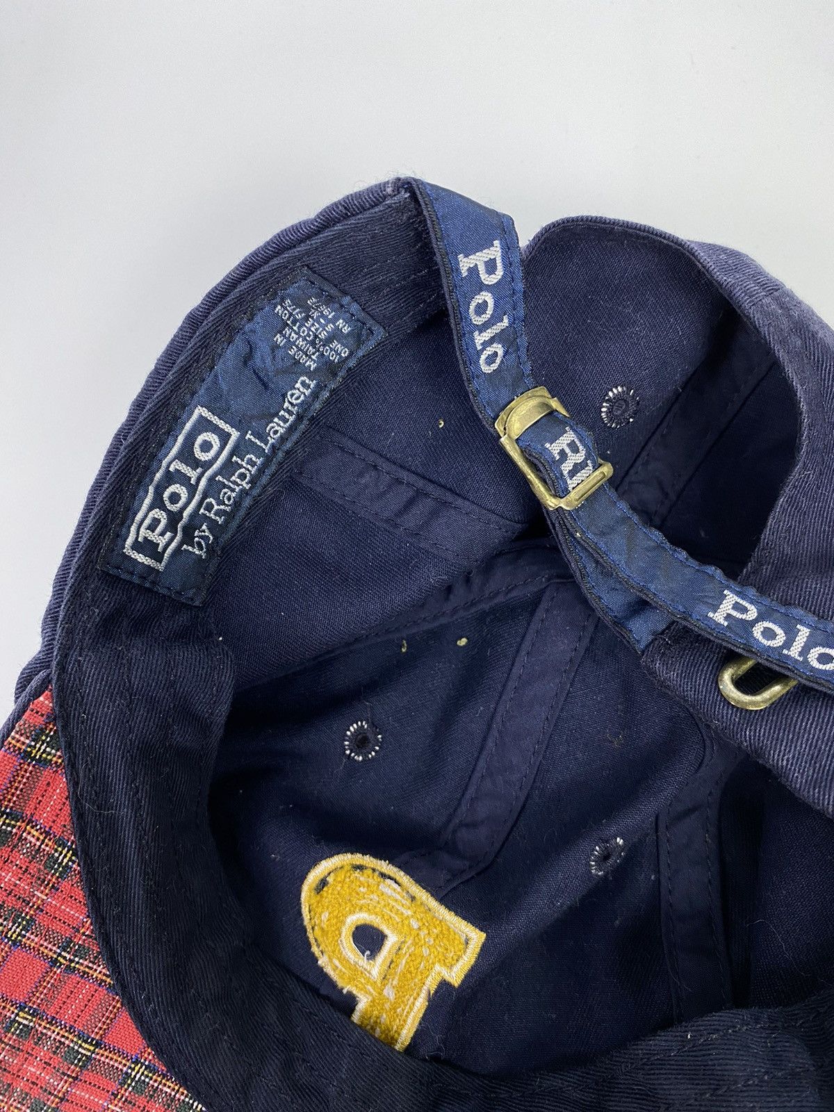 Polo Ralph Lauren × Ralph Lauren × Vintage vintage polo ralph lauren check hat " P " logo Size ONE SIZE - 6 Thumbnail
