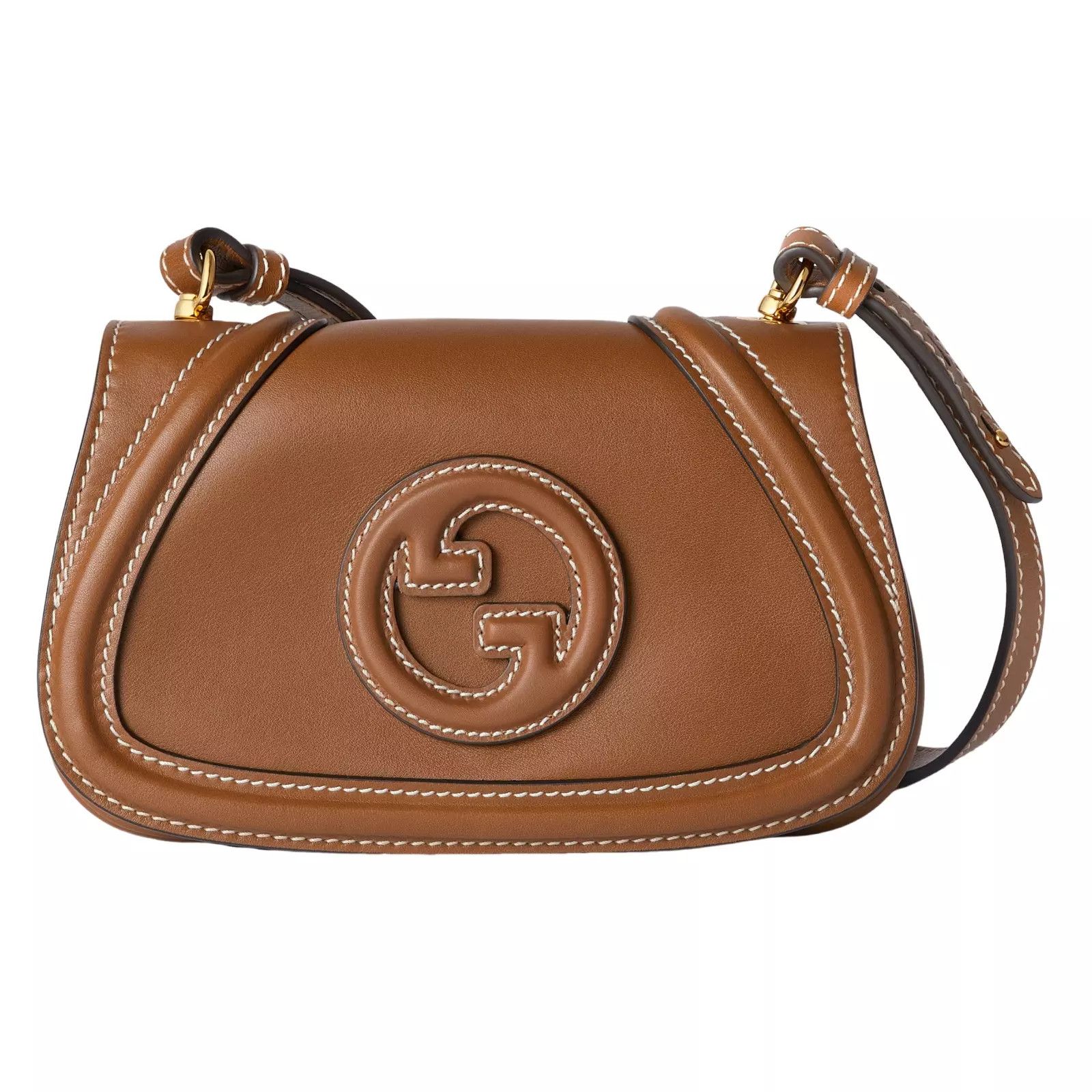 Gucci GUCCI Blondie Small Brown Leather Shoulder Bag Auth Size ONE SIZE - 1 Thumbnail