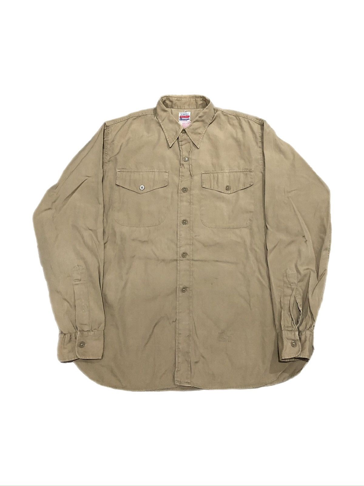 Vintage Vintage 60s USMC Uniform Shirt Size US L / EU 52-54 / 3 - 1 Thumbnail