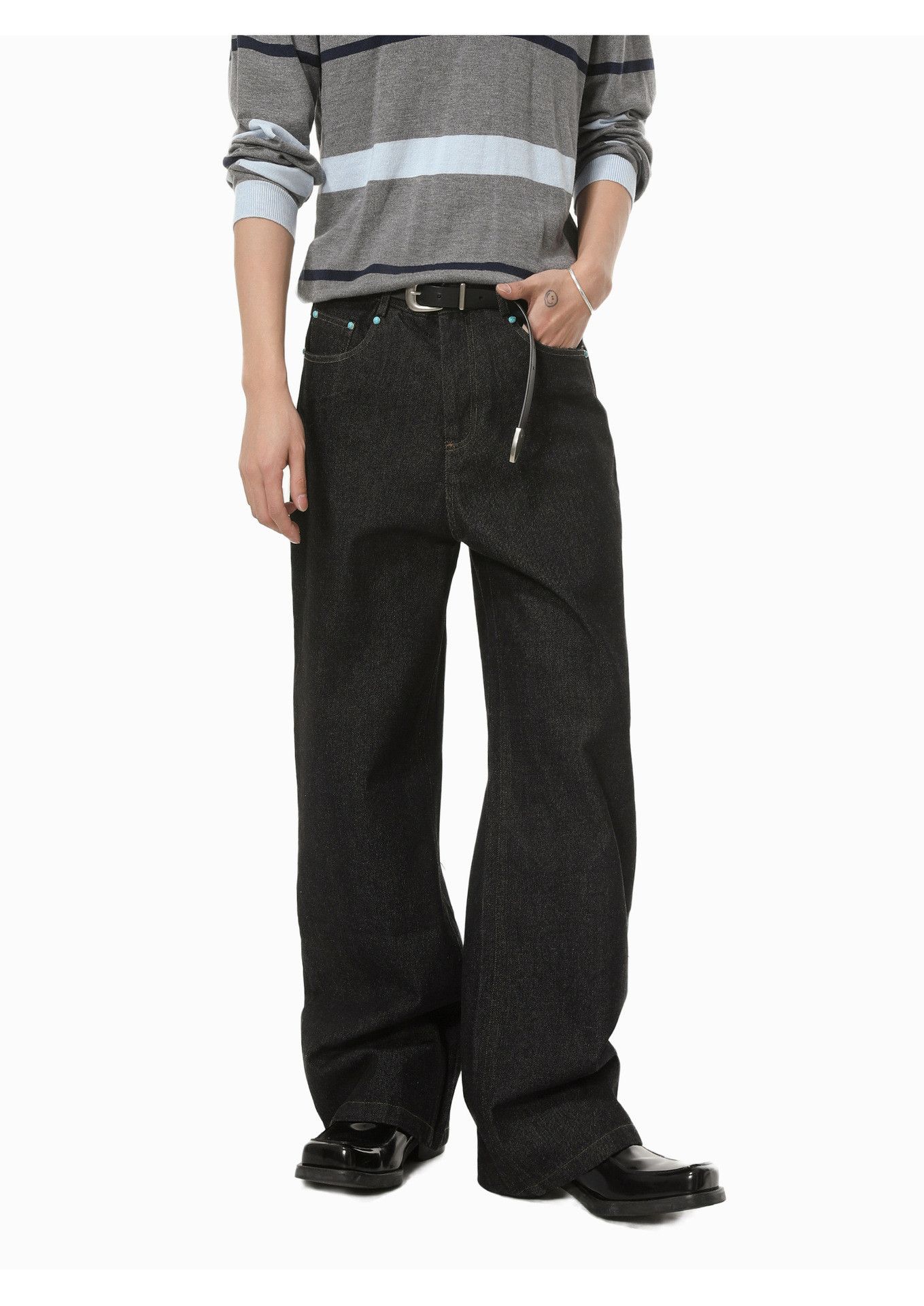 Japanese Brand Men's Japanese Retro Loose Casual Wide-Leg Jeans Size US 32 / EU 48 - 2 Thumbnail