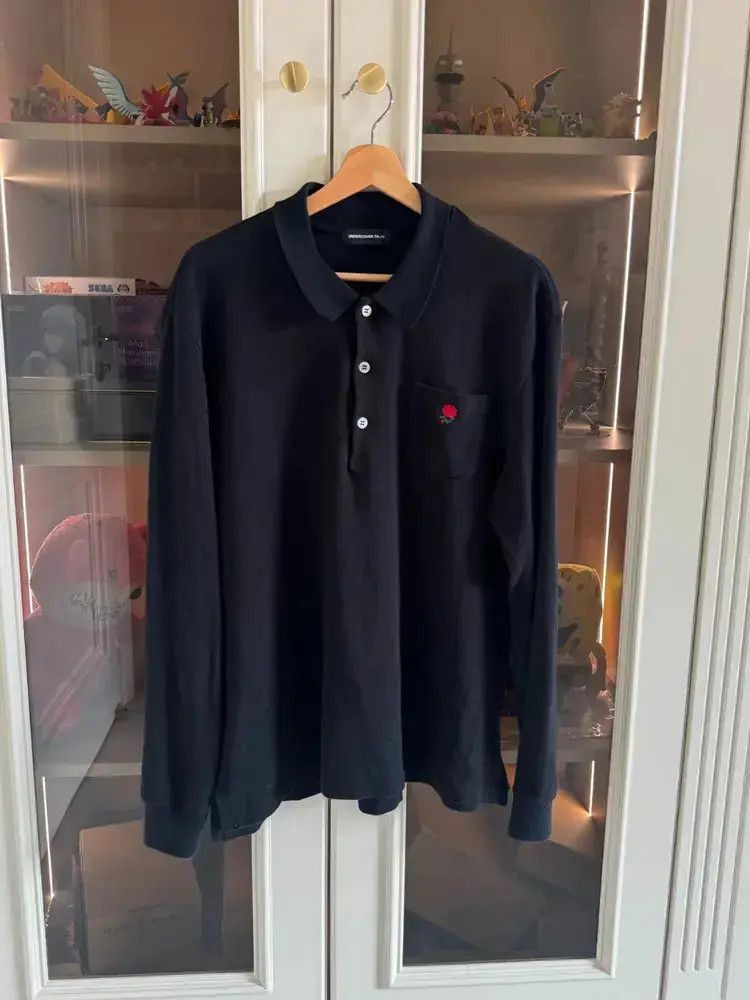 Undercover Sz 3 Undercover 19AW Rose Stitches L/S Polo Size US L / EU 52-54 / 3 - 1 Thumbnail