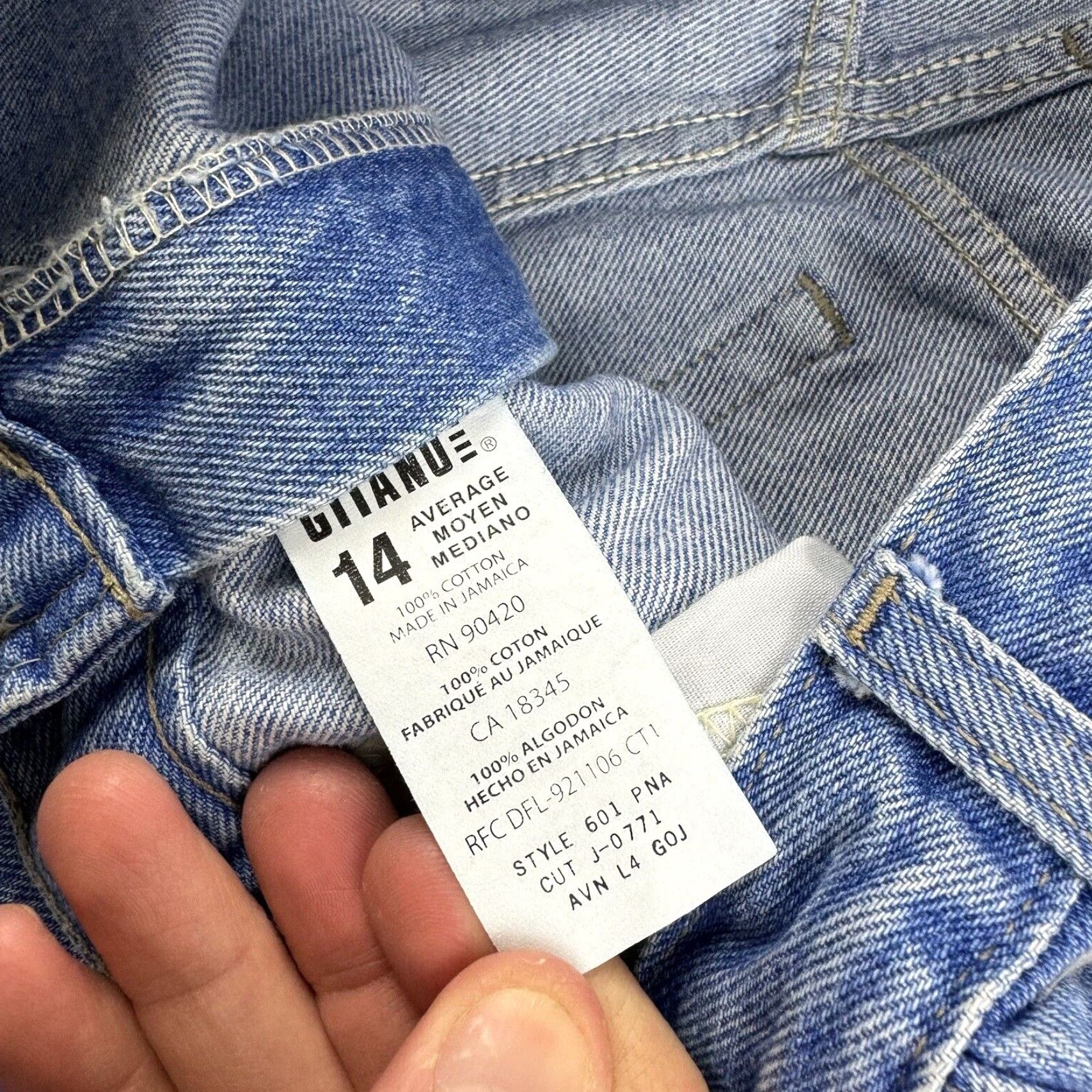 Vintage VINTAGE Gitano Jeans Womens 14 Average Blue Mom Jeans High Waist 90s Grunge Y2K Size 36" / US 14 / IT 50 - 5 Thumbnail