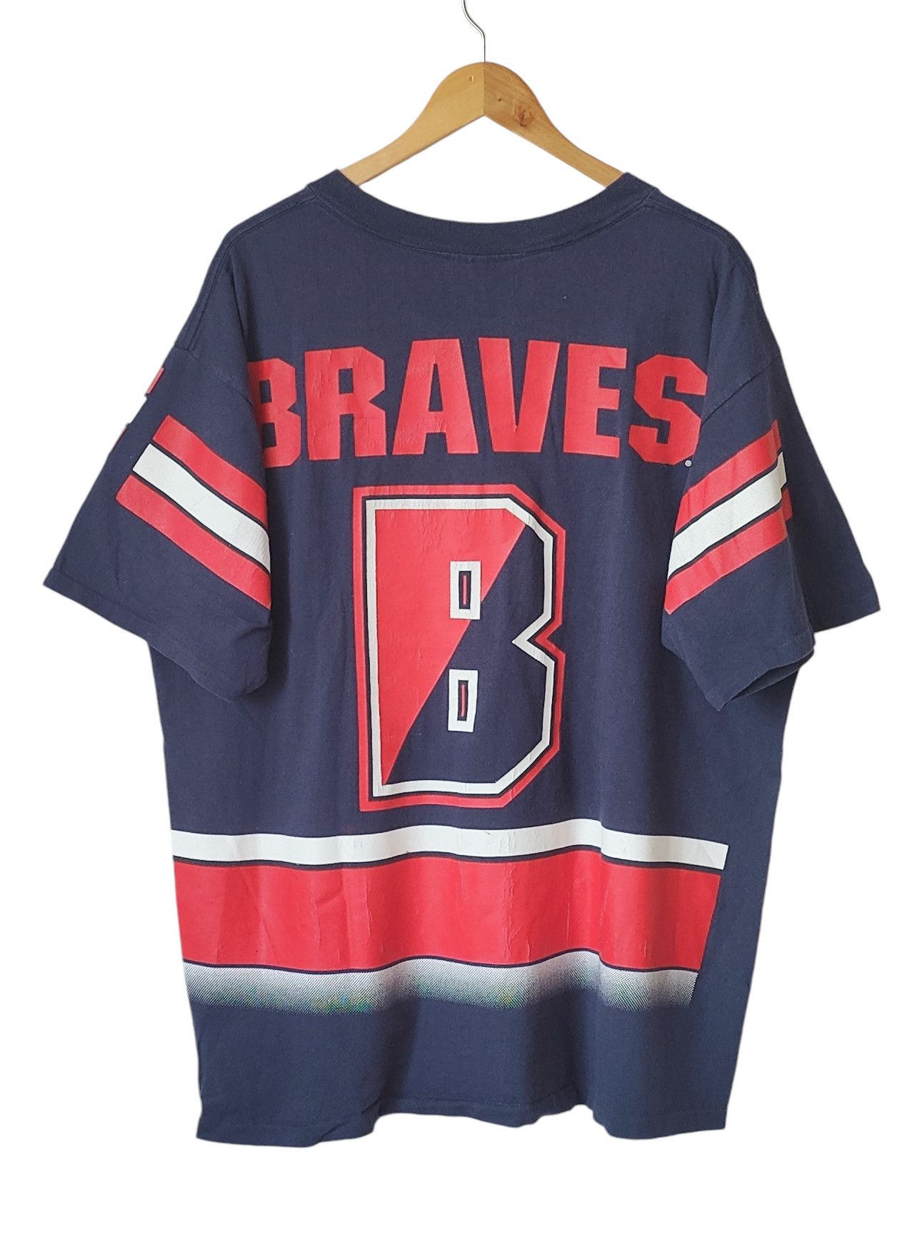 MLB Vintage 90s MLB Atlanta Braves x Salem Full Jersey Tshirt Size US XL / EU 56 / 4 - 2 Thumbnail