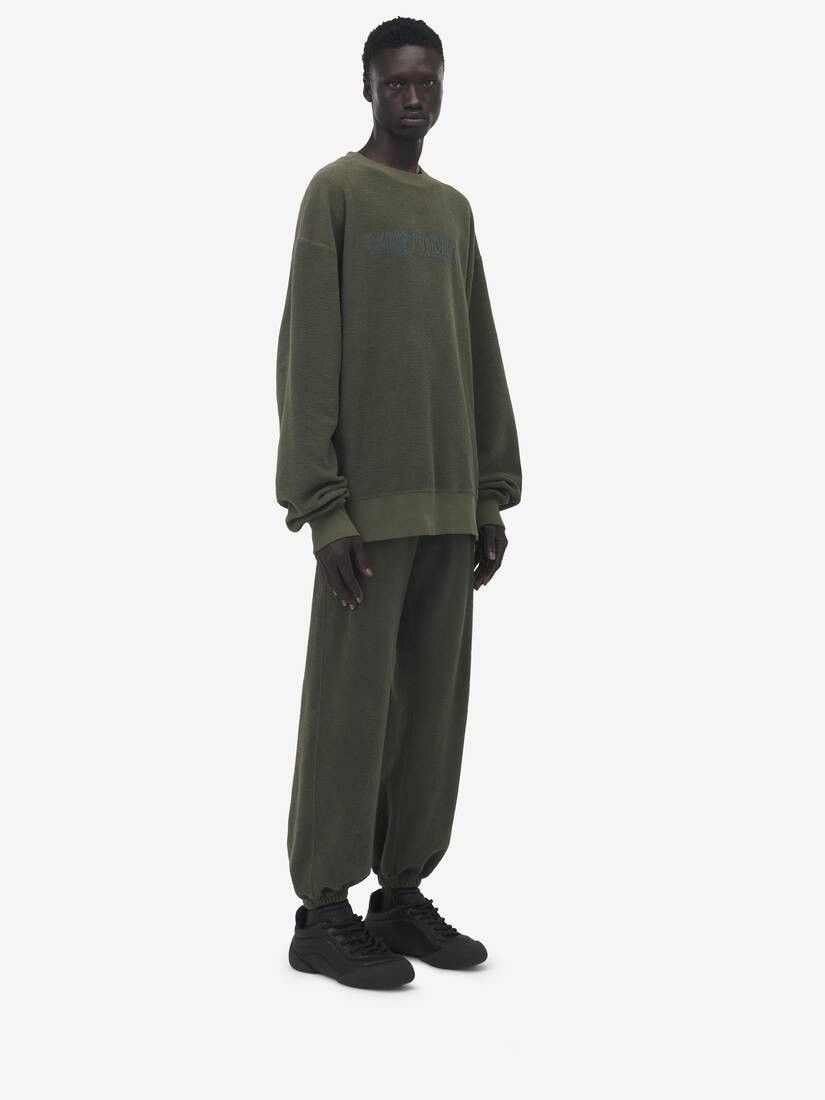 Alexander McQueen o1srvl11e0226 McQueen Logo Sweatshirt In Green Size US M / EU 48-50 / 2 - 4 Thumbnail