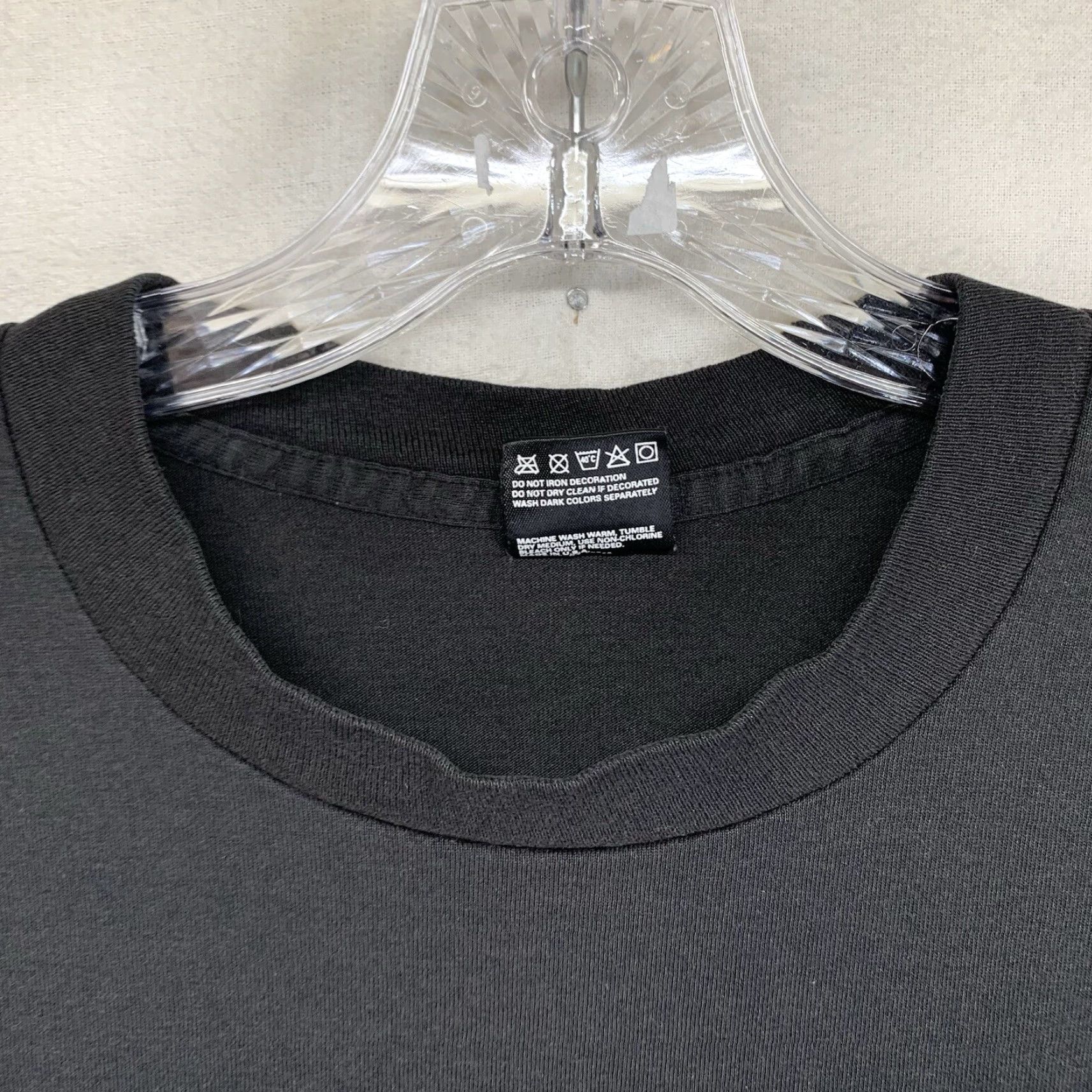 Fruit Of The Loom VINTAGE Fruit of the Loom T-Shirt Unisex Adults XL Black 80s Graphic Print Work Mailing Size US XL / EU 56 / 4 - 7 Thumbnail
