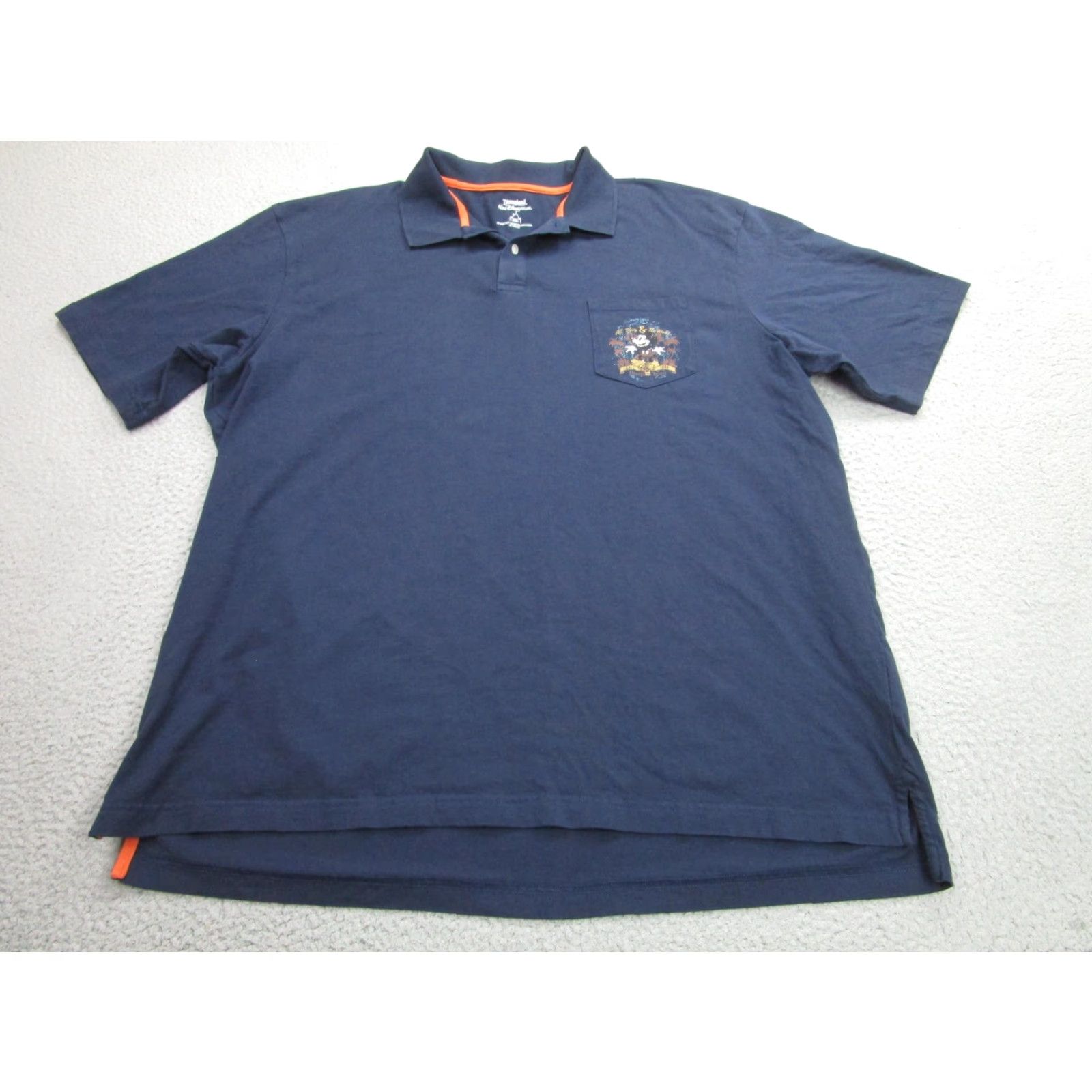 Disney VINTAGE Disneyland Resort Shirt Mickey Mouse Pocket Polo 1955 Theme Park 2XL Navy Mens Size US XXL / EU 58 / 5 - 2 Thumbnail